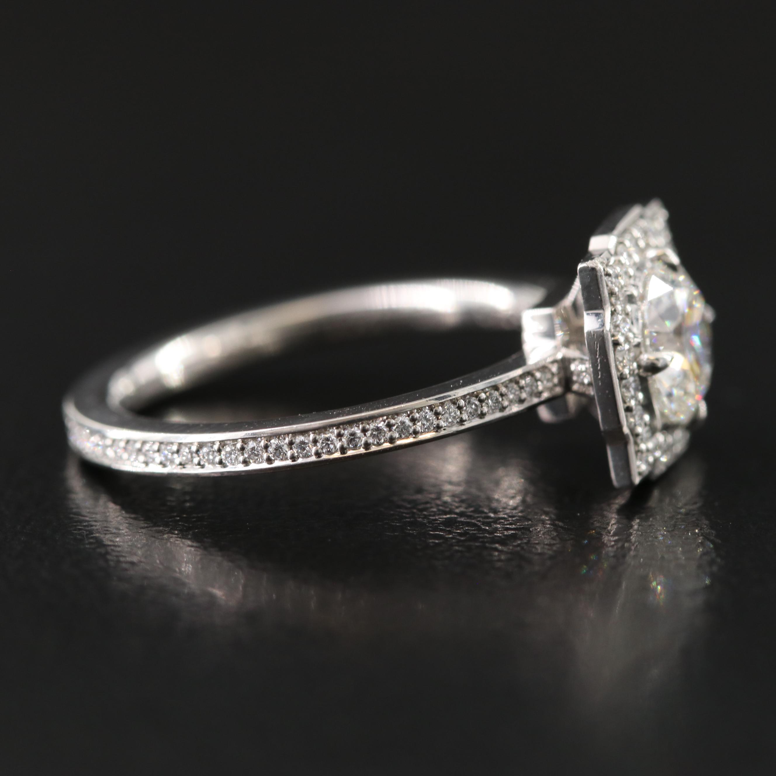 Harry Winston Belle Platinum 1.07 CTW Diamond Ring with GIA Online Report