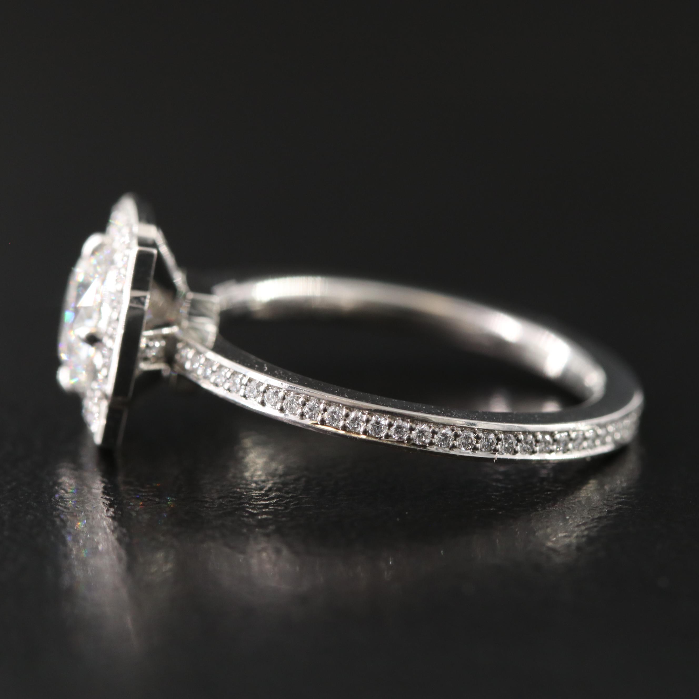 Harry Winston Belle Platinum 1.07 CTW Diamond Ring with GIA Online Report