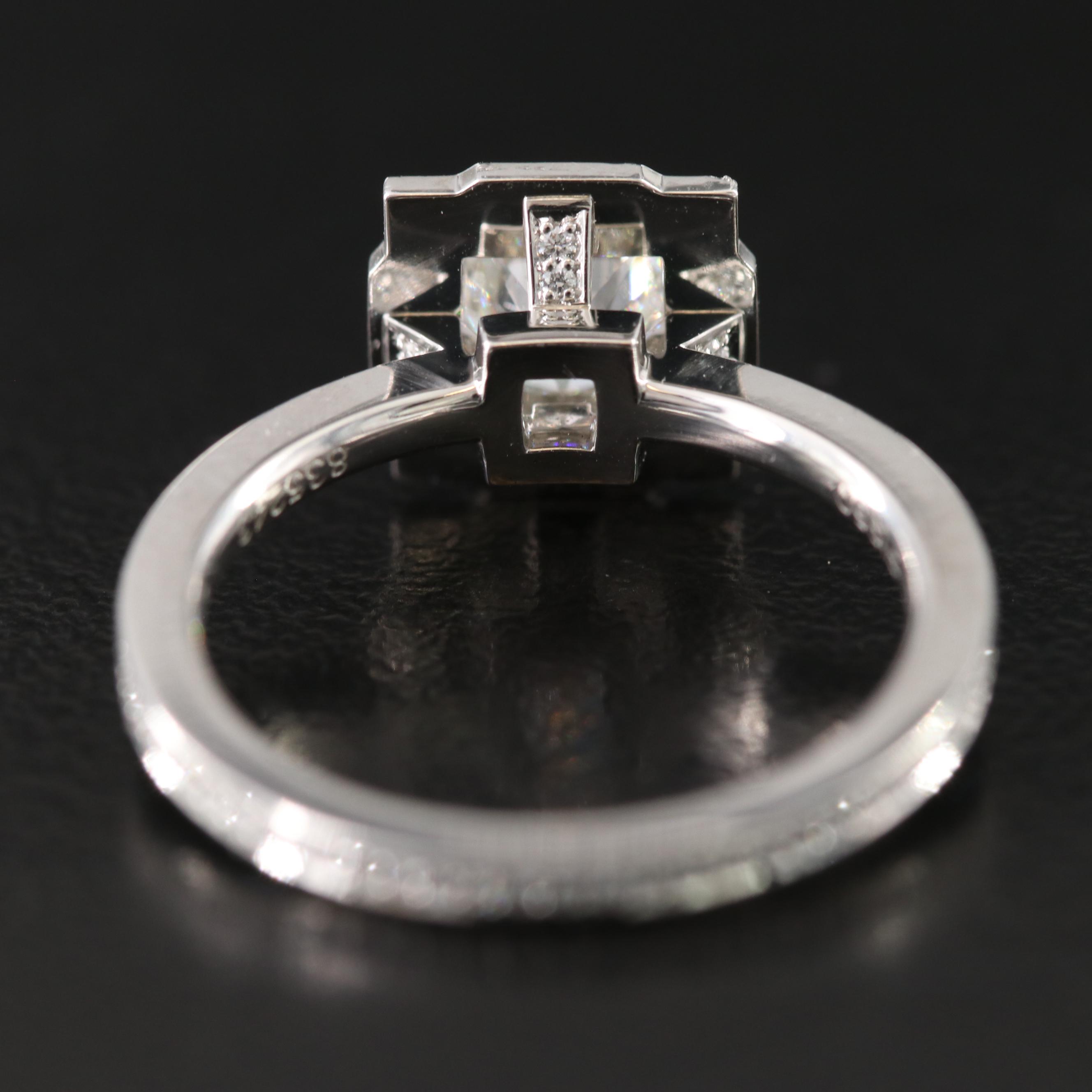 Harry Winston Belle Platinum 1.07 CTW Diamond Ring with GIA Online Report