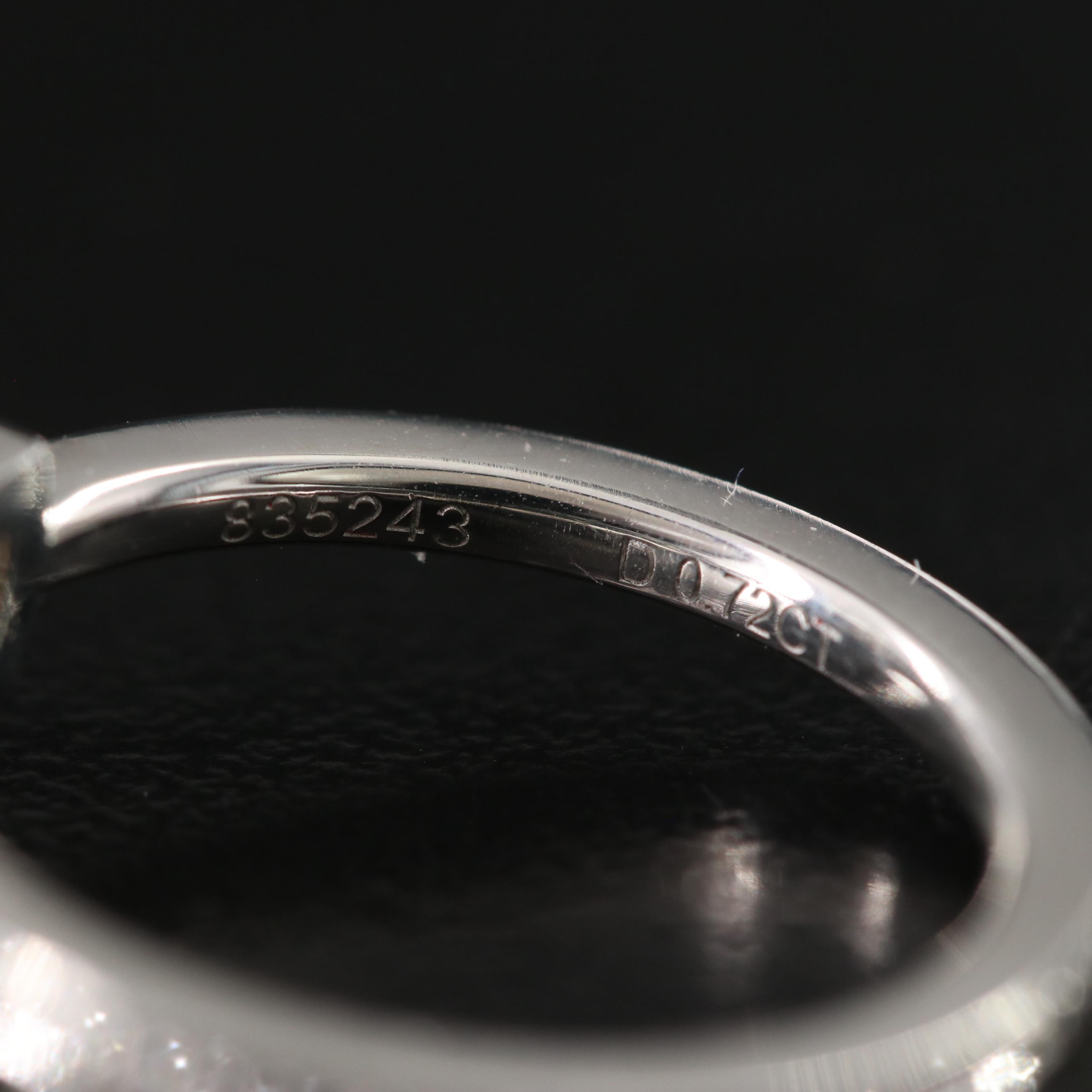 Harry Winston Belle Platinum 1.07 CTW Diamond Ring with GIA Online Report