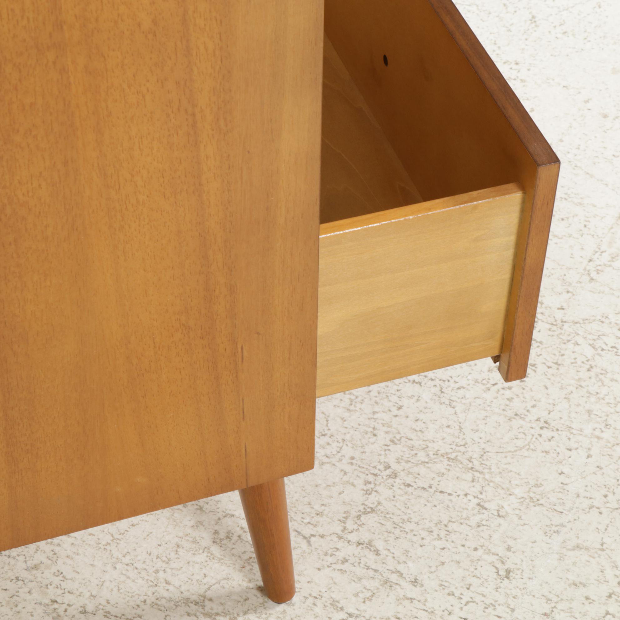 West Elm Mid Century Modern Style Teak Chest of Drawers, 21st Century