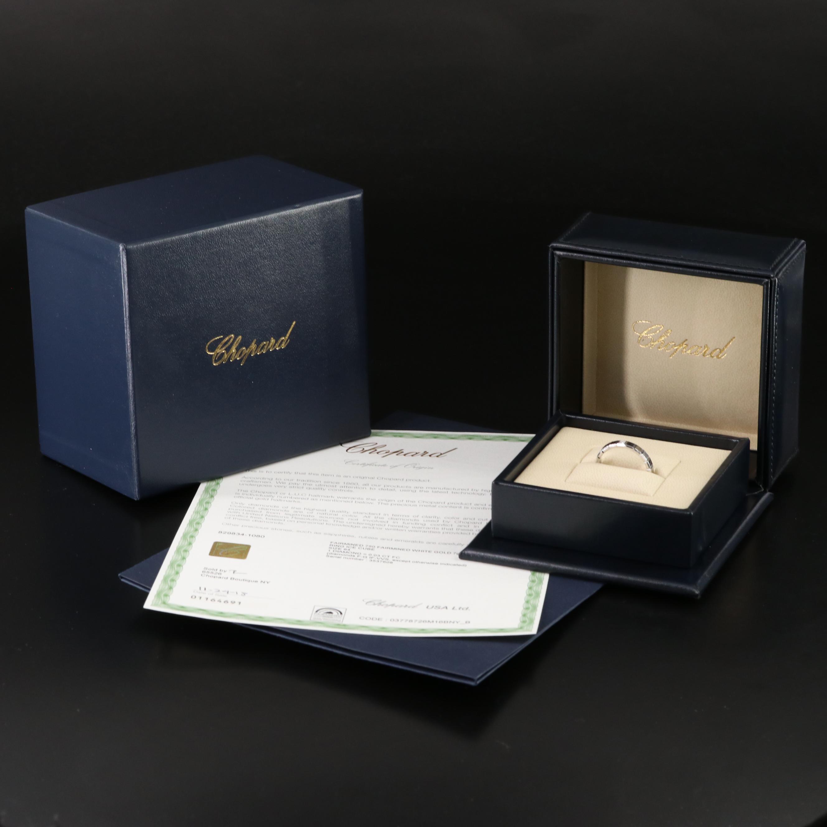 Chopard Ice Cube 18K Ring with Diamond Accent