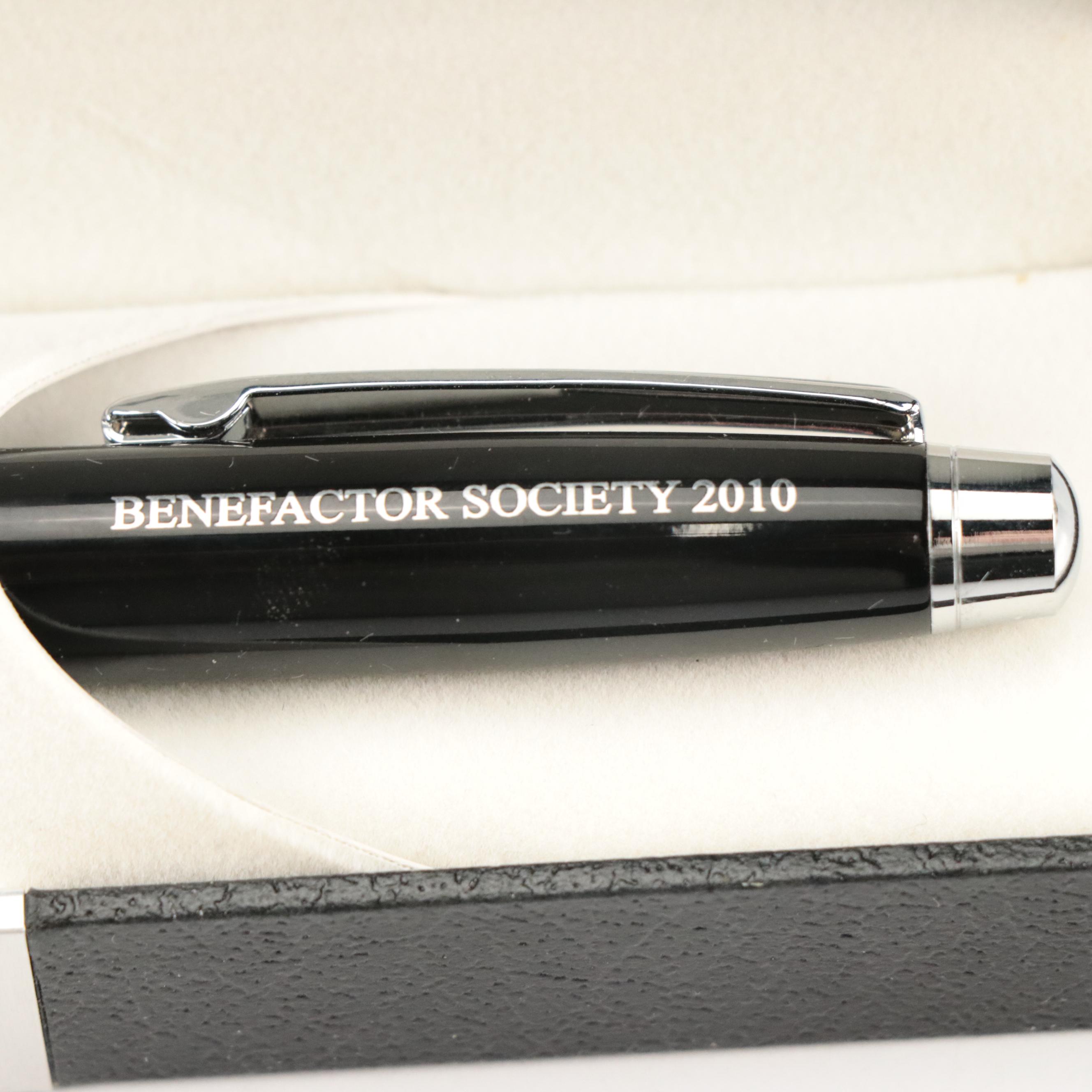 Balmain Spiral Pinstripe Ballpoint Pen with Case