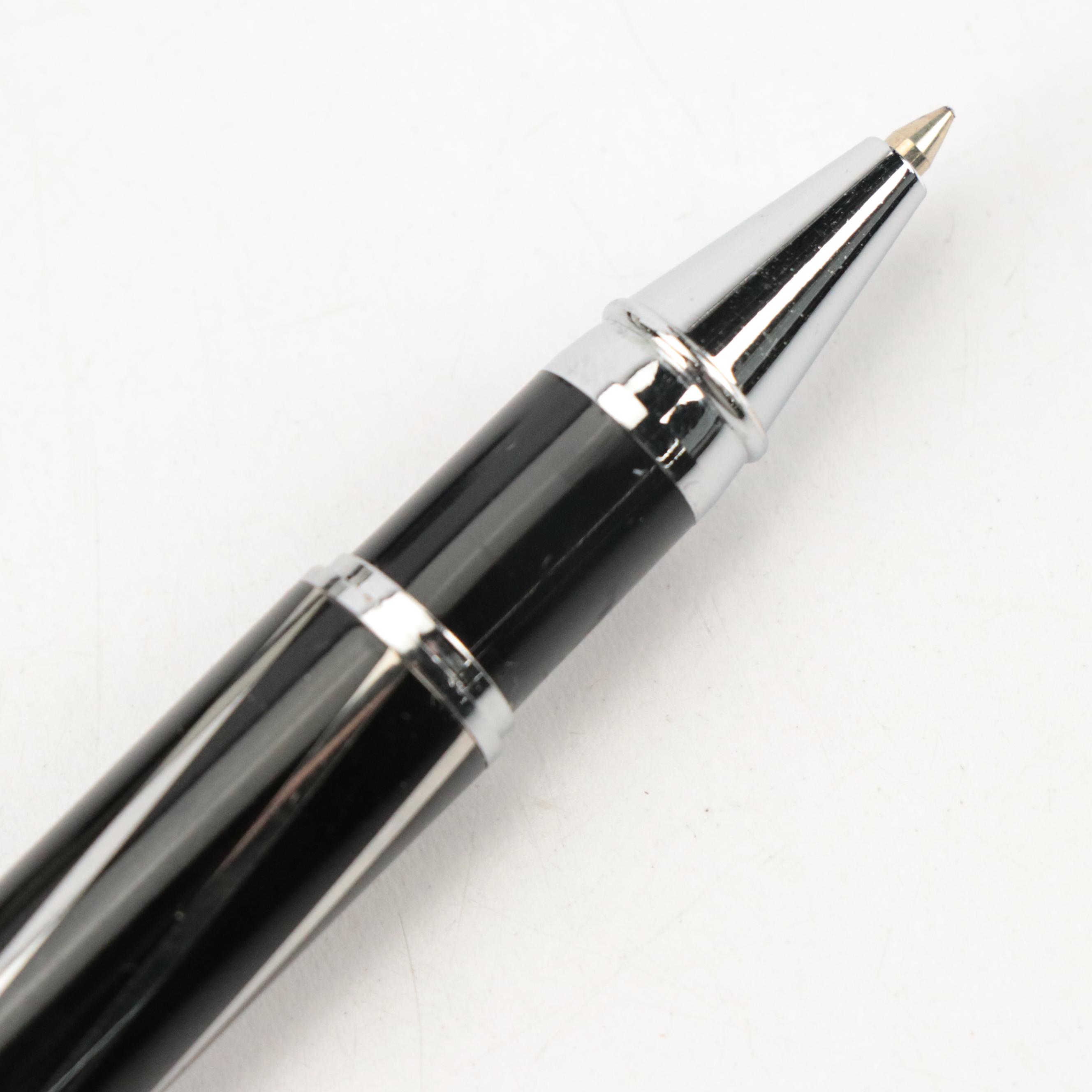 Balmain Spiral Pinstripe Ballpoint Pen with Case