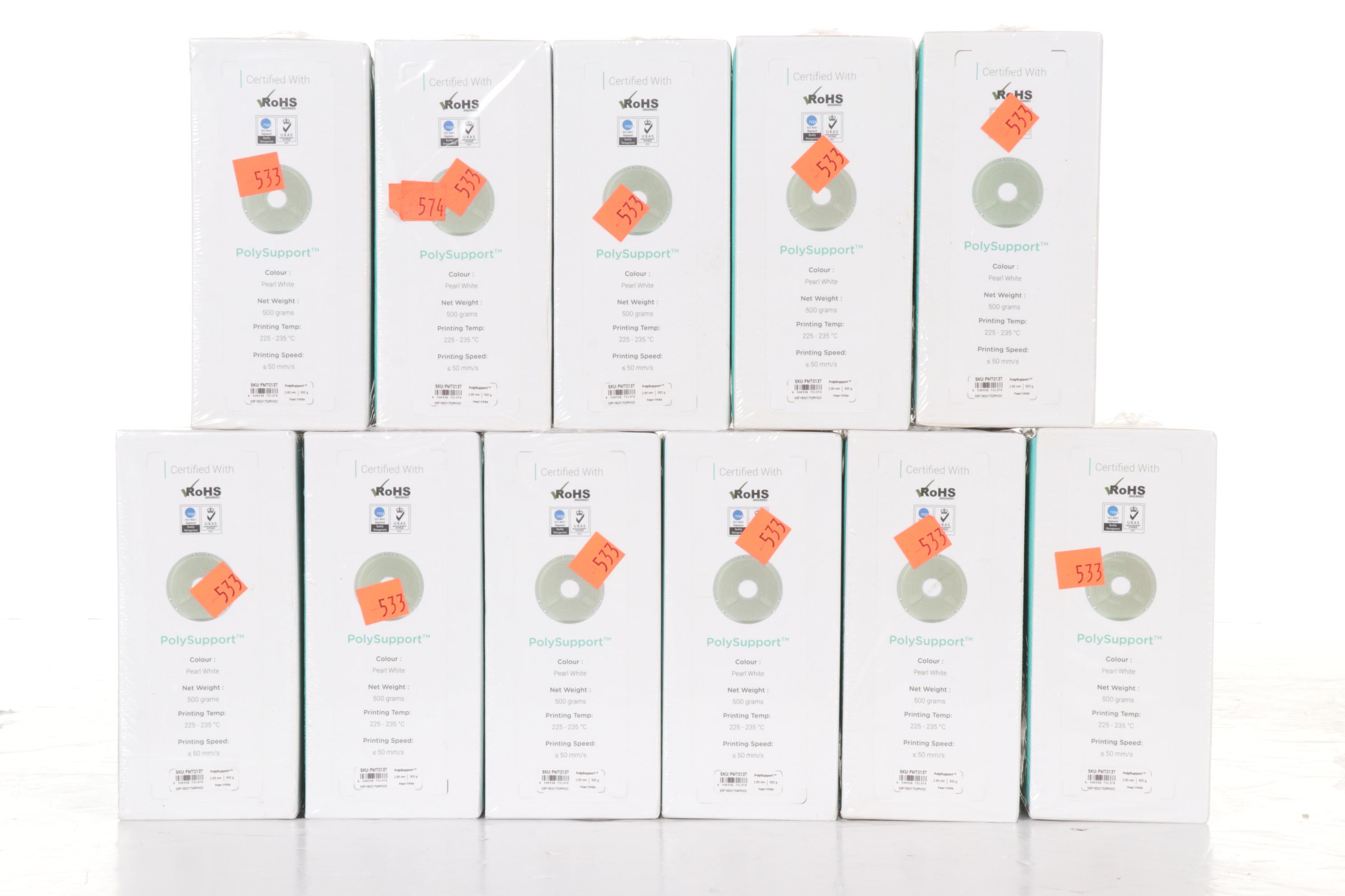 3D Printer 2.85mm PolySupport & PolyPlus PLA Filament by Polymaker