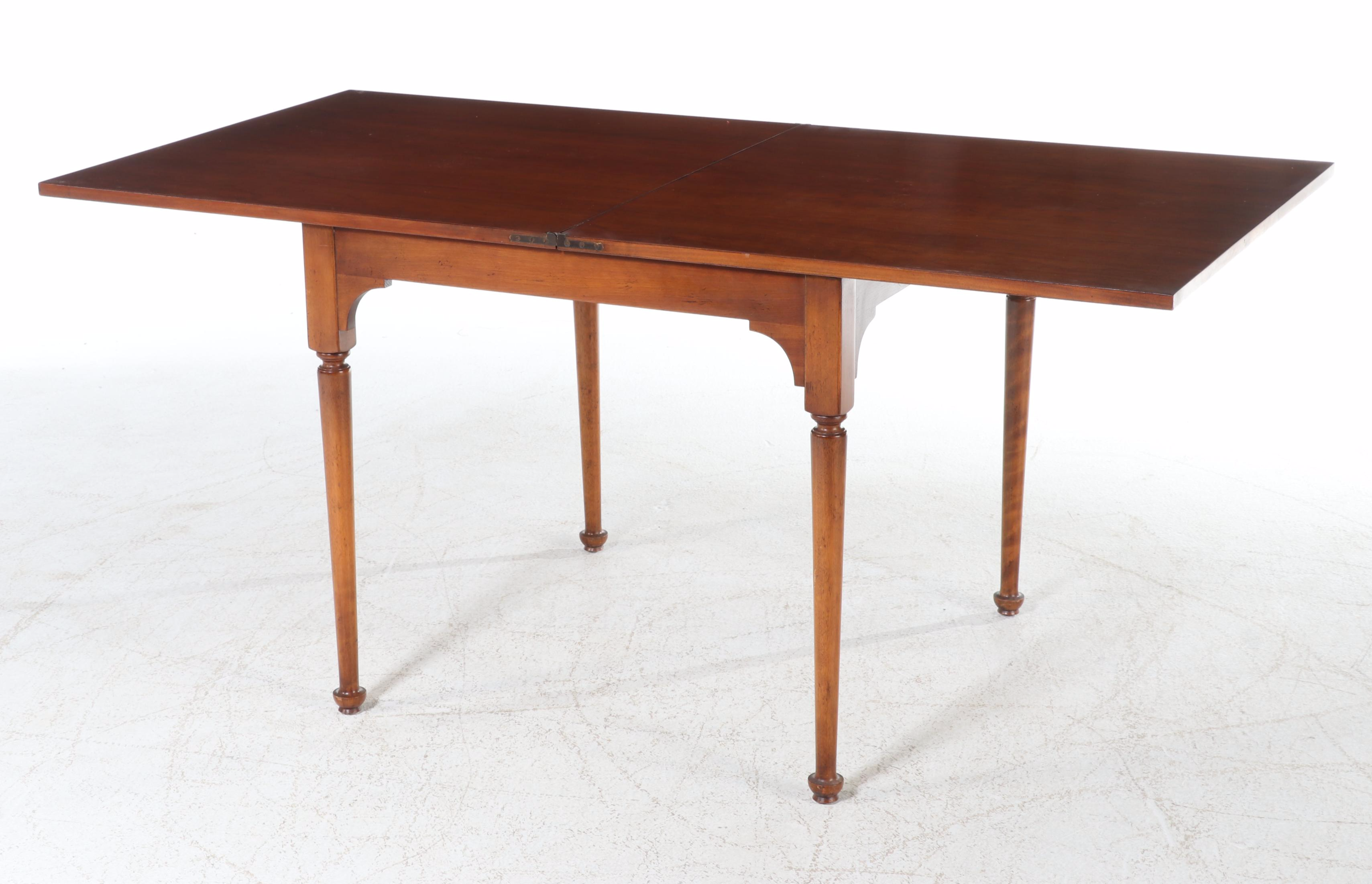 Barnard & Simonds Co. Queen Style Cherrywood and Birch Flip-Top Dining Table