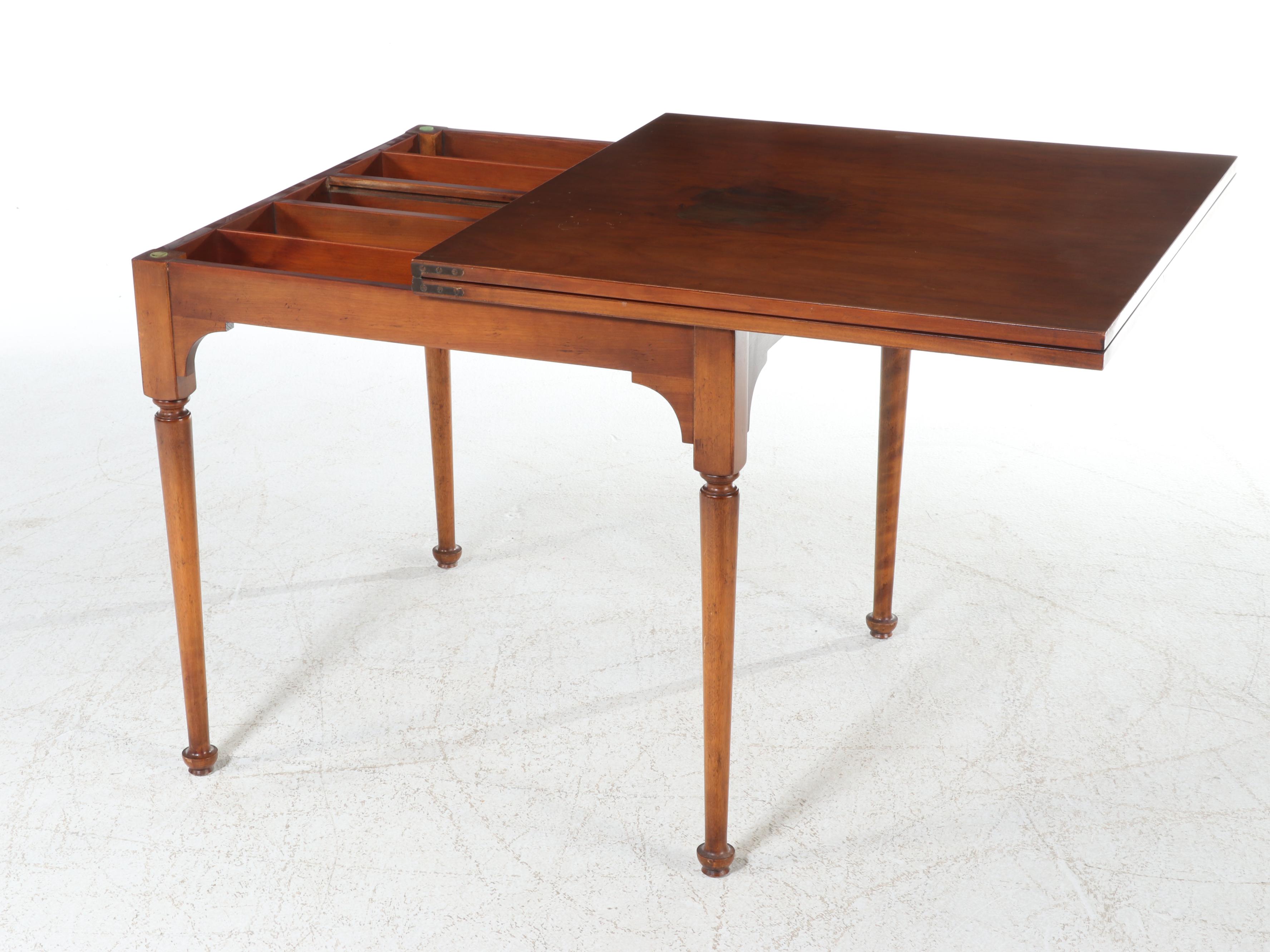 Barnard & Simonds Co. Queen Style Cherrywood and Birch Flip-Top Dining Table