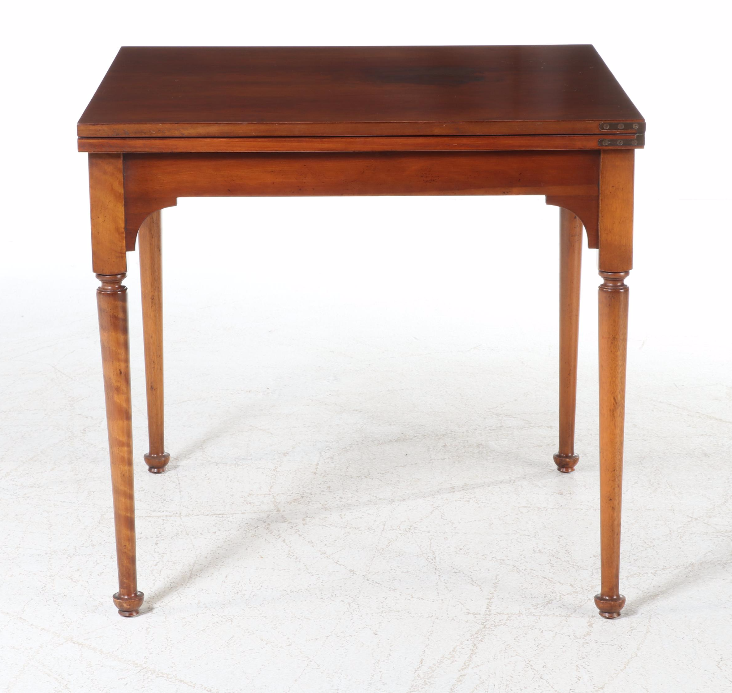 Barnard & Simonds Co. Queen Style Cherrywood and Birch Flip-Top Dining Table