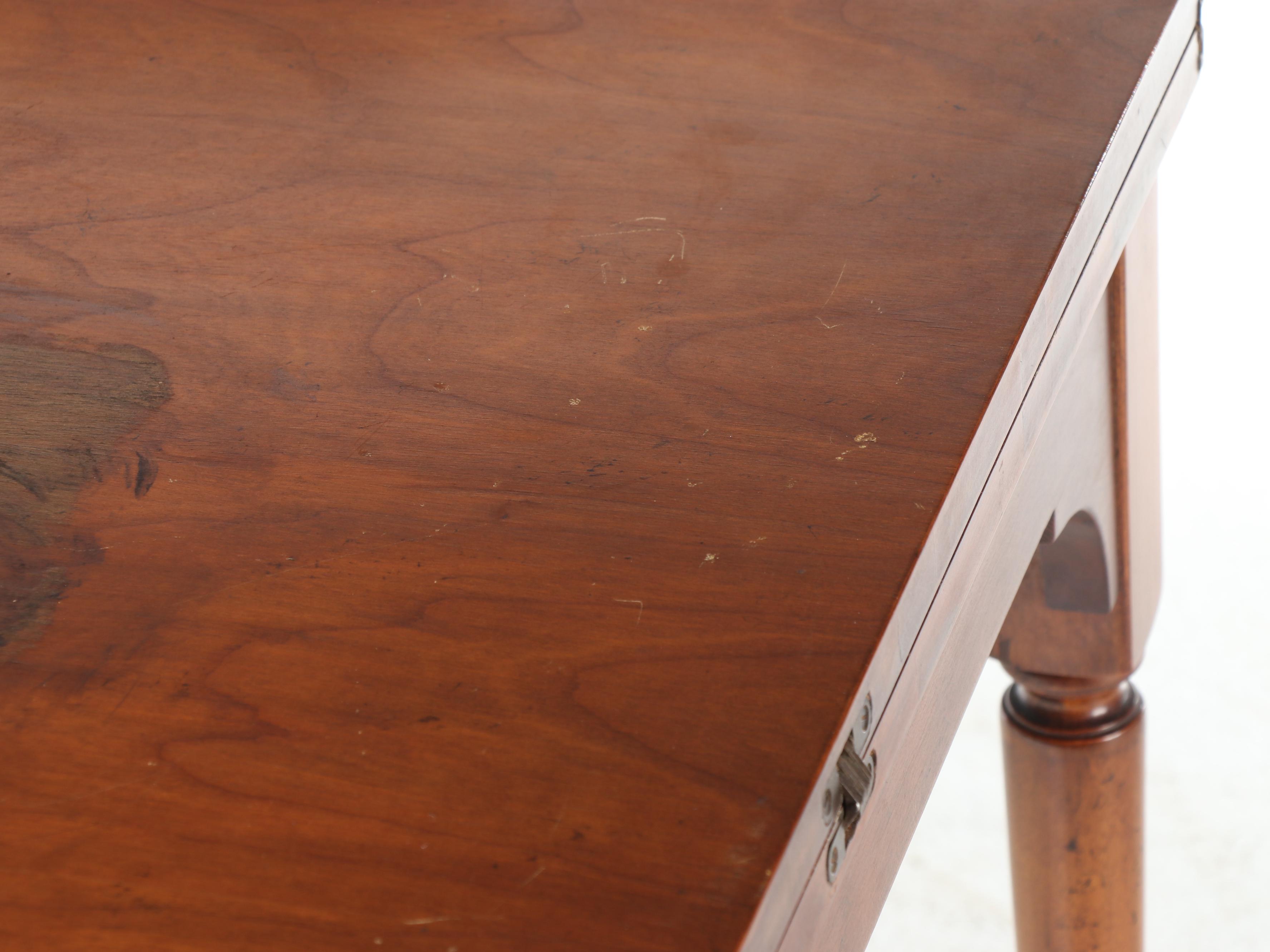 Barnard & Simonds Co. Queen Style Cherrywood and Birch Flip-Top Dining Table