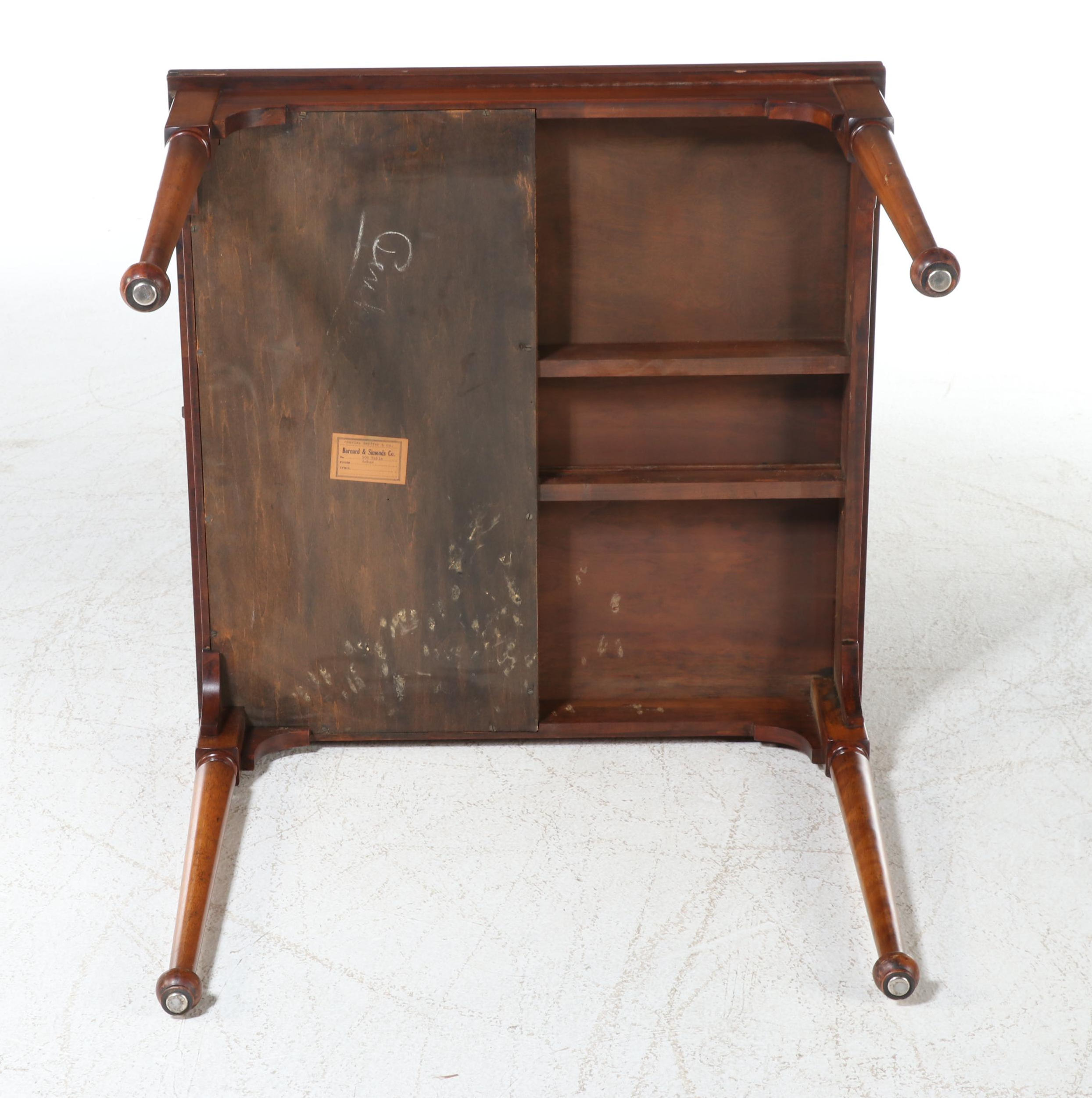 Barnard & Simonds Co. Queen Style Cherrywood and Birch Flip-Top Dining Table