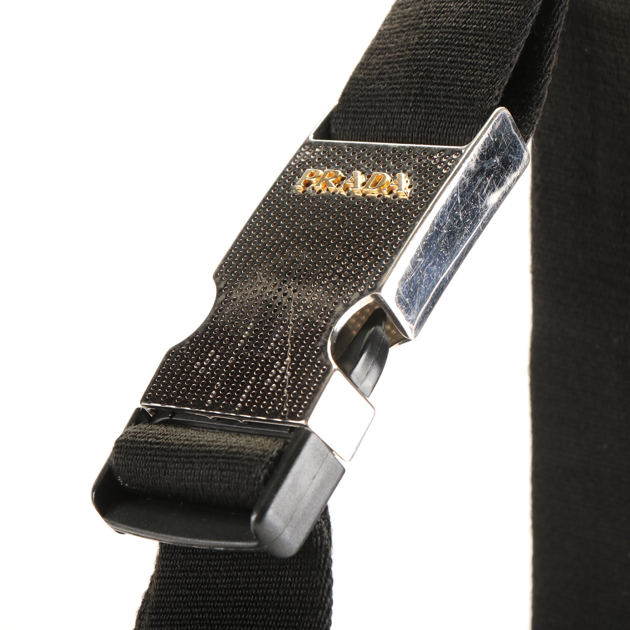 Prada Messenger Bag in Black Quilted Tessuto Nylon