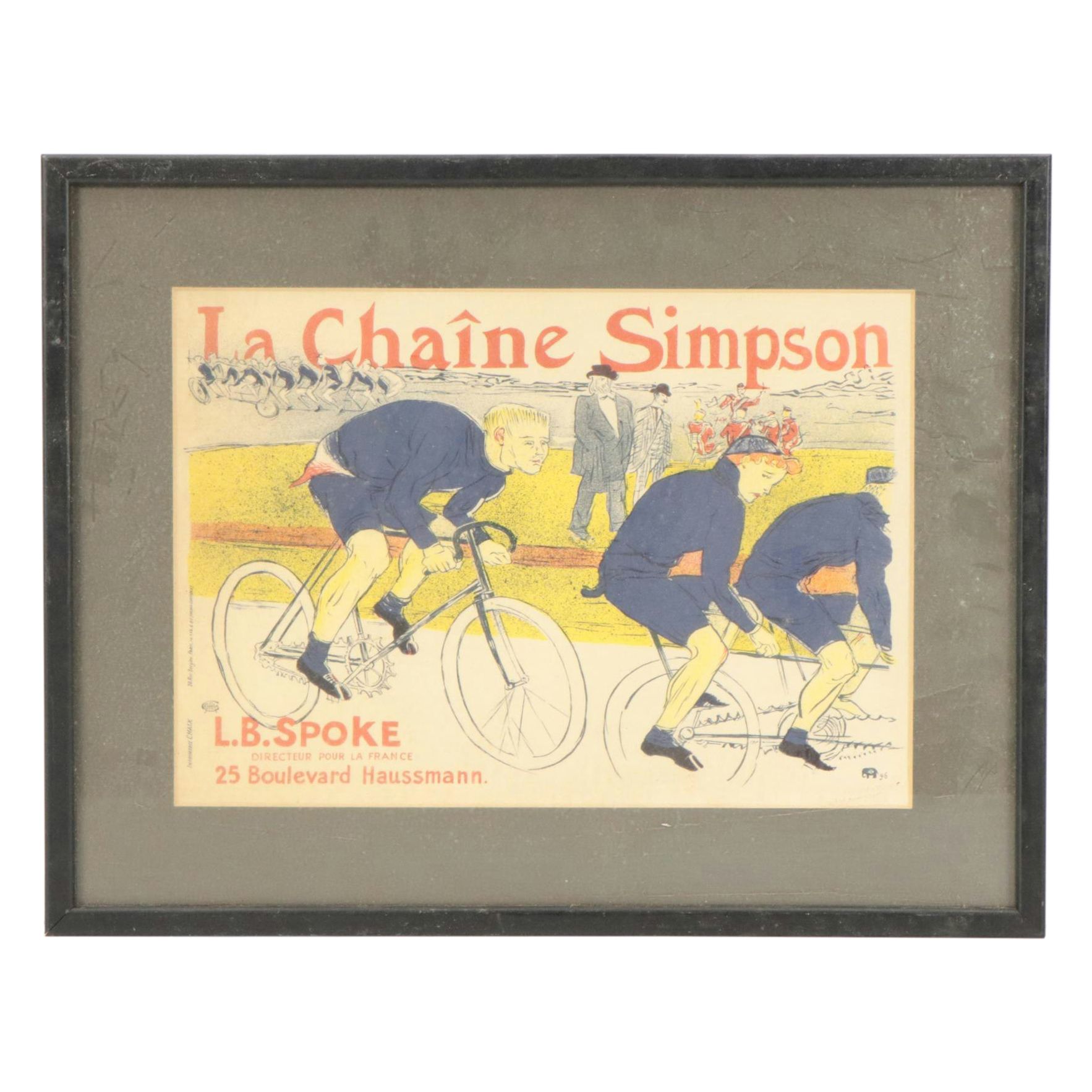 Lithograph After Henri de Toulouse-Lautrec "La Chaine Simpson"