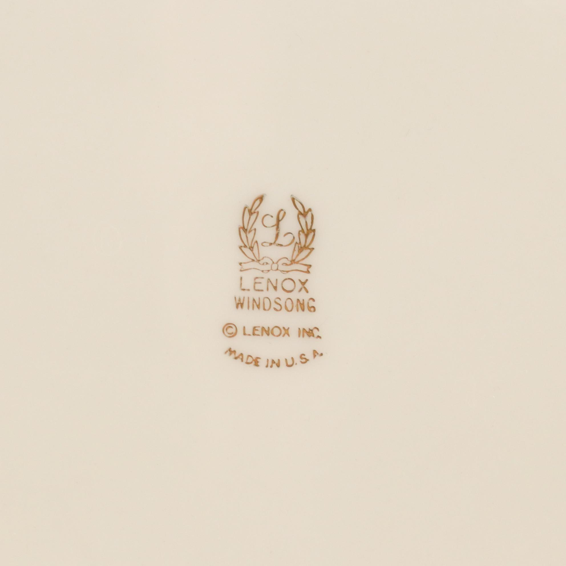 Lenox "Windsong" Bone China Five-Piece Dinner Service Set for Four