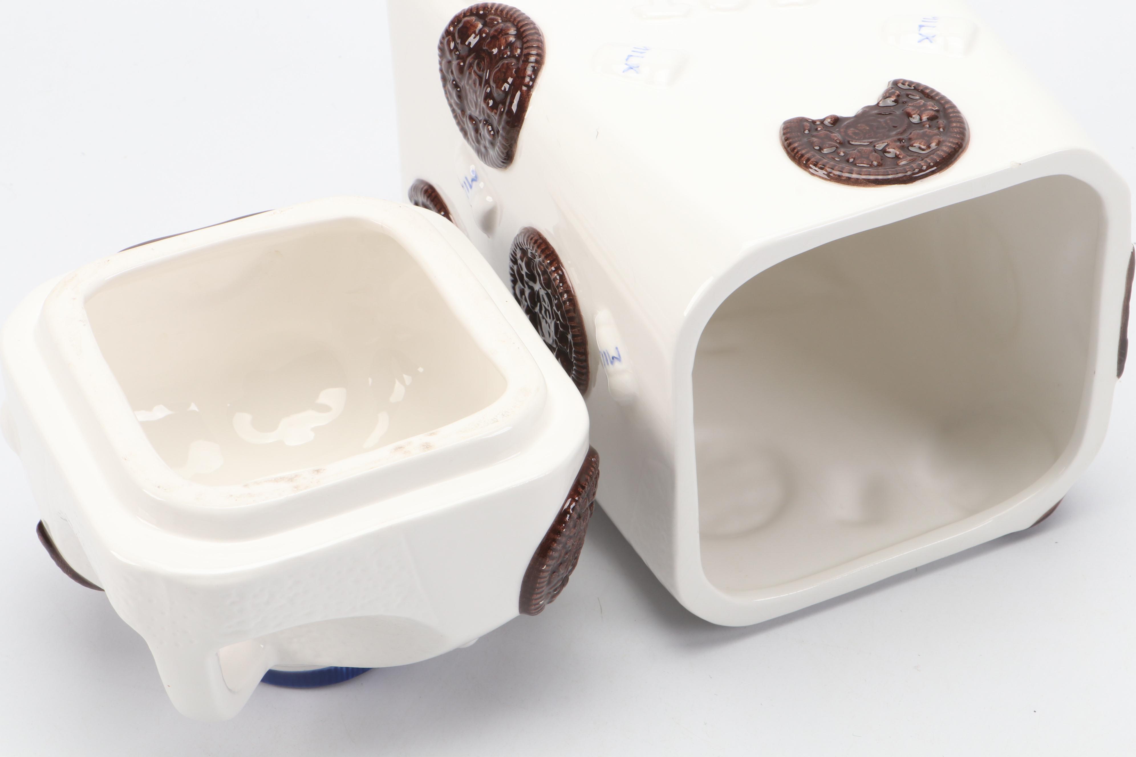 Novelty Ceramic "Got Oreo?" Milk Jug Shaped Cookie Jar