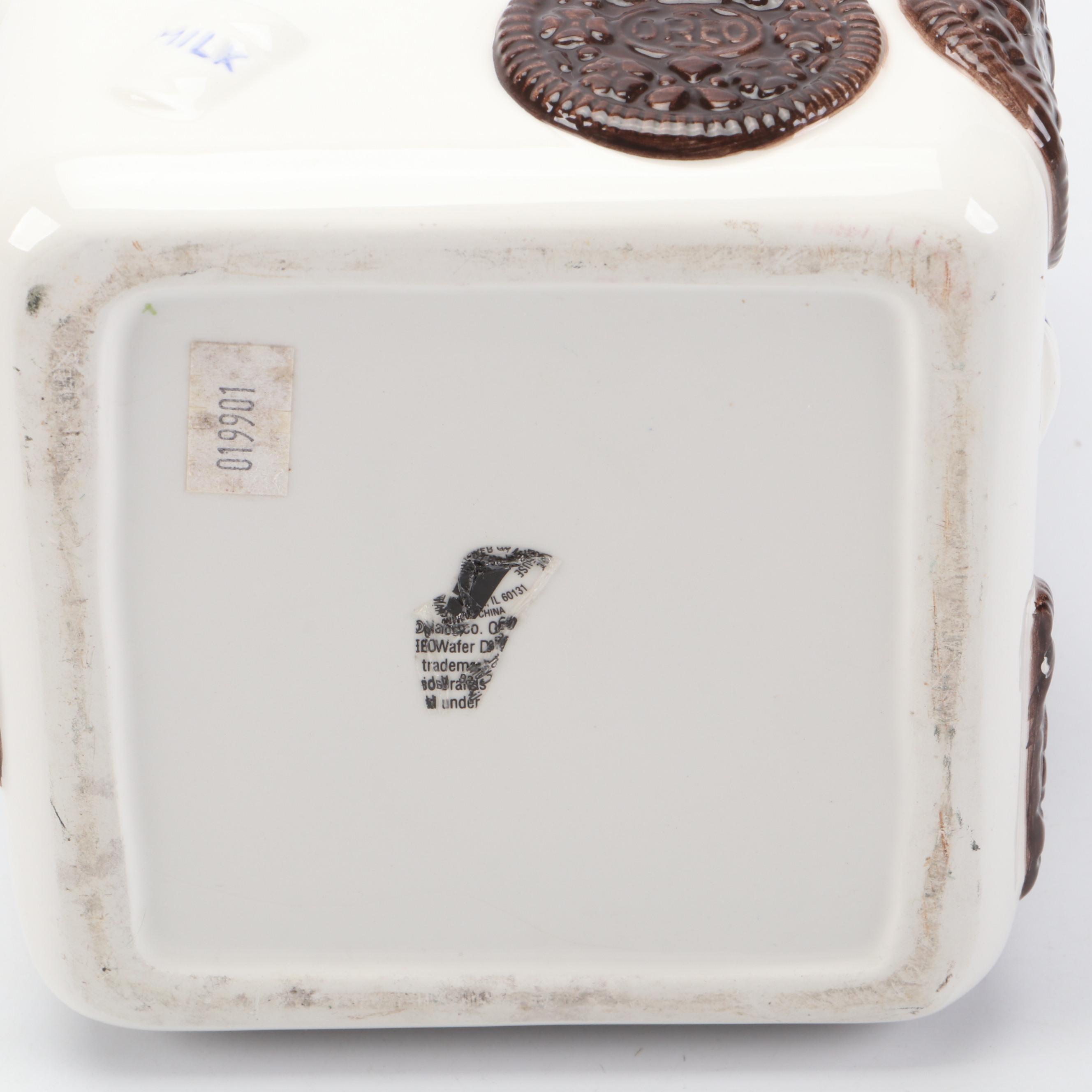 Novelty Ceramic "Got Oreo?" Milk Jug Shaped Cookie Jar