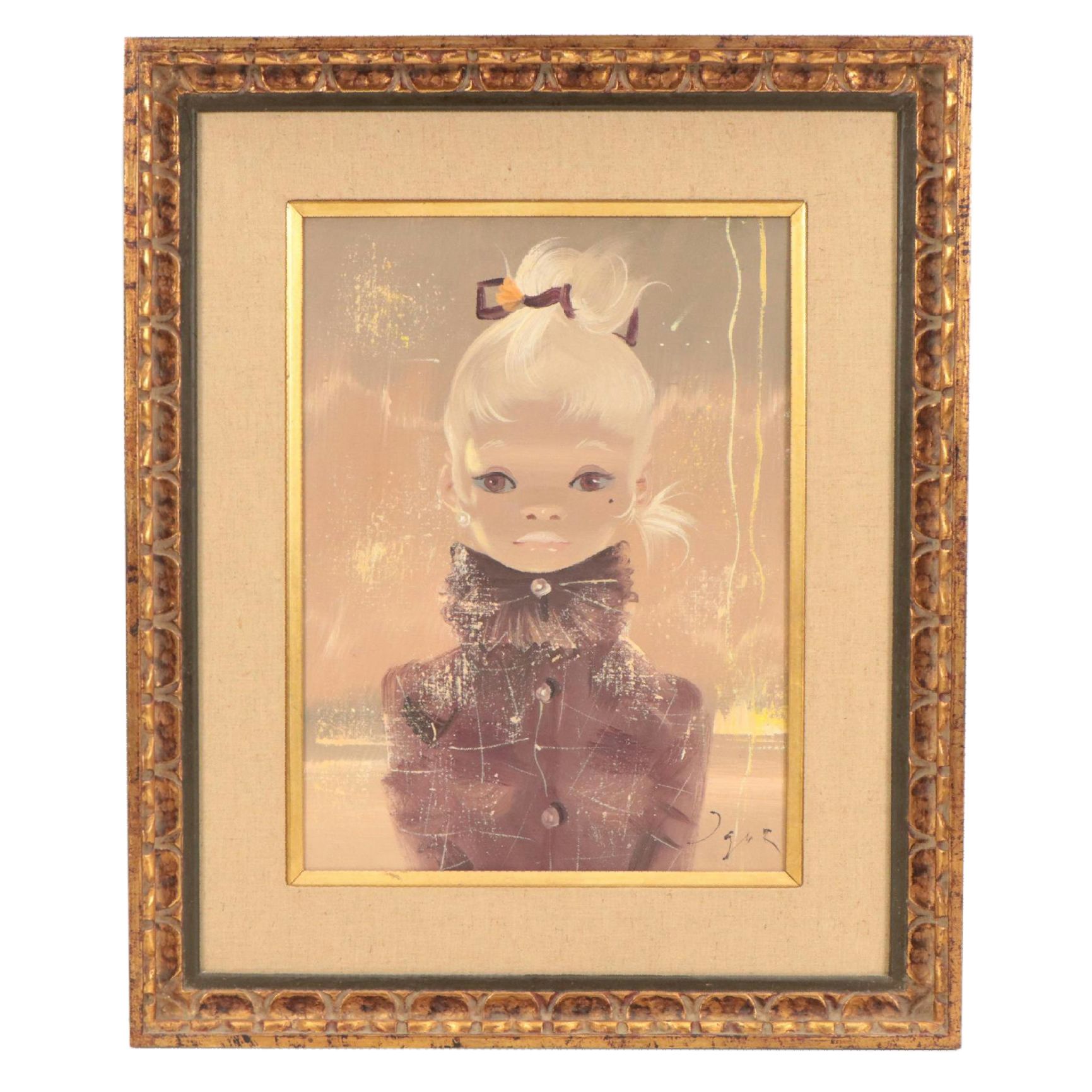 Igor Pantuhoff Portrait Oil Painting of Young Woman, Late 20th Century