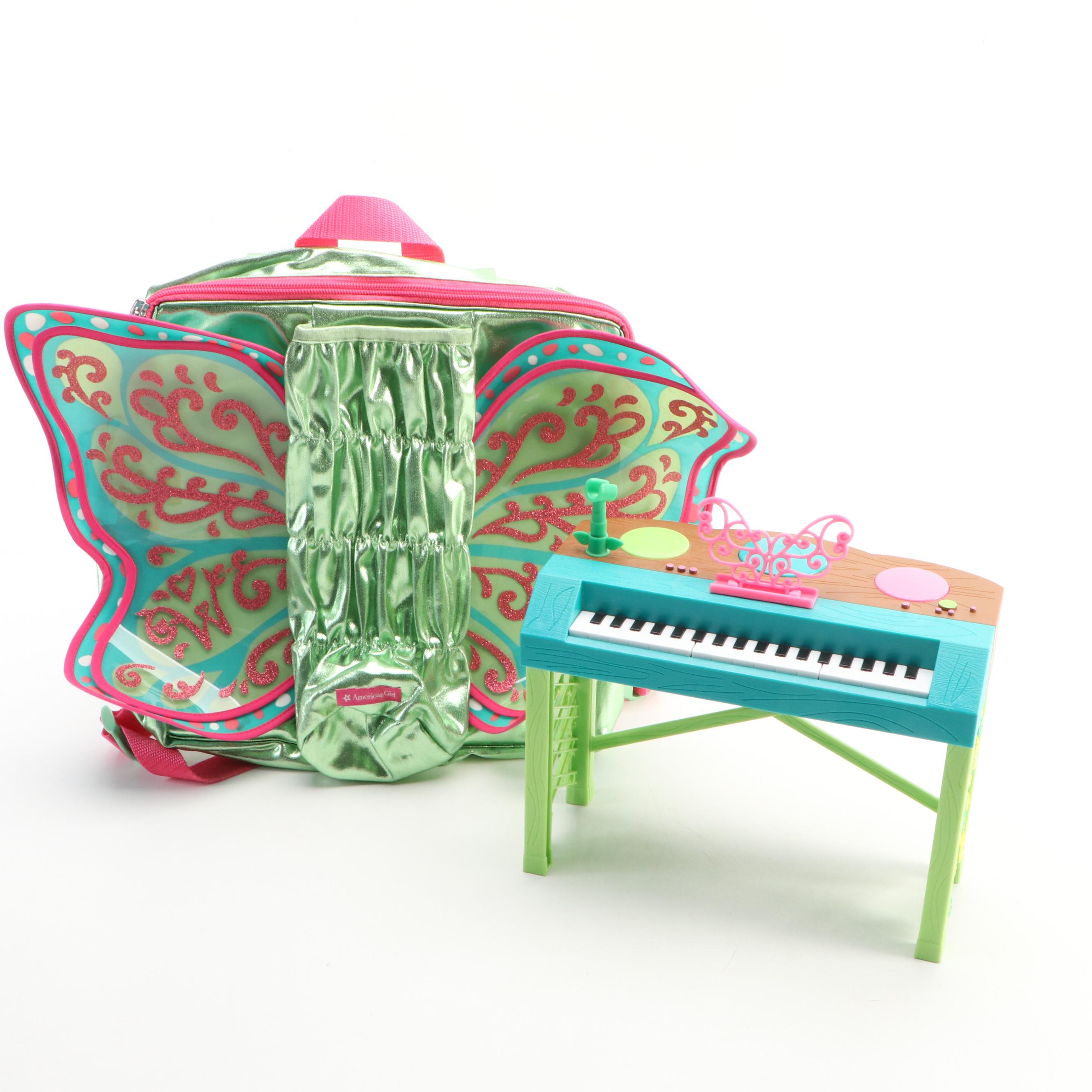 American Girl Dolls with Furniture, Steamer Trunk, Piano and More