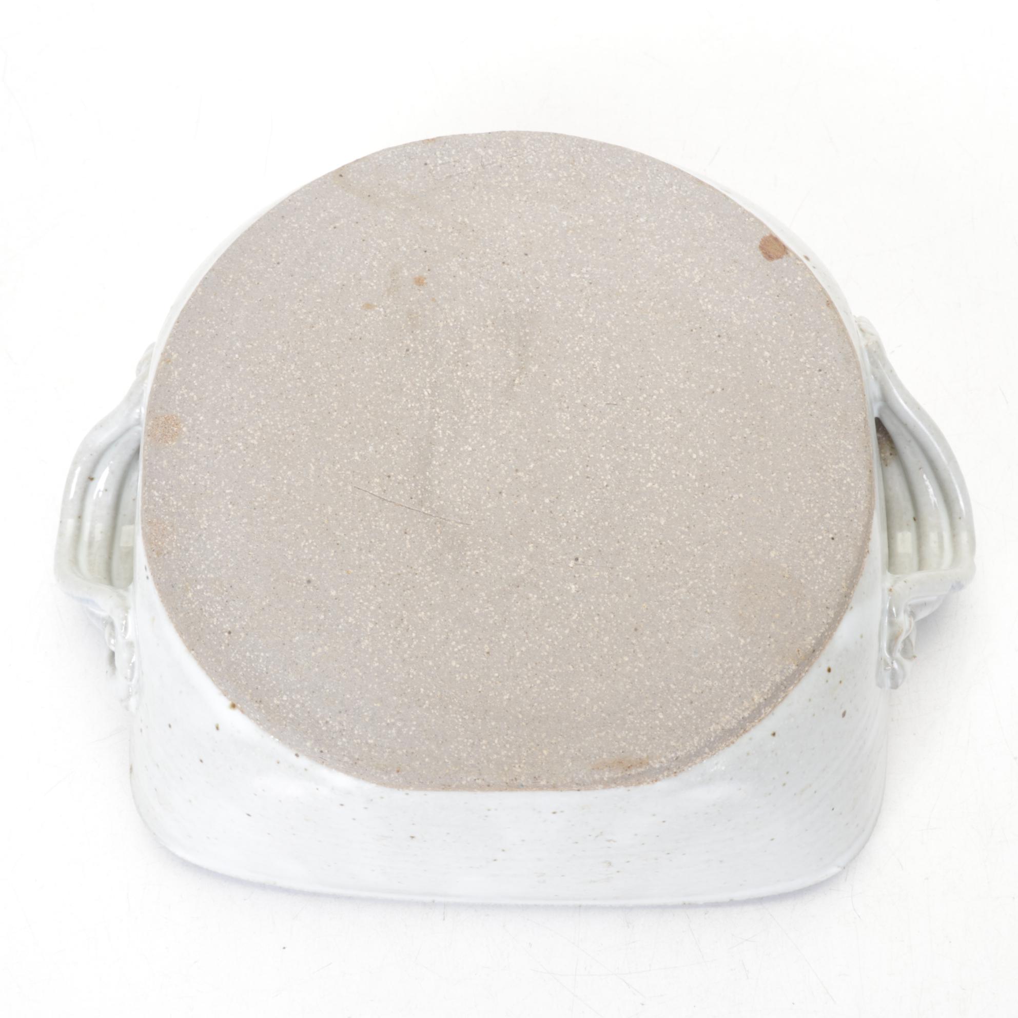 Moose Egg Separator Mug and Ceramic Blue Cow in Set of Stoneware Pottery