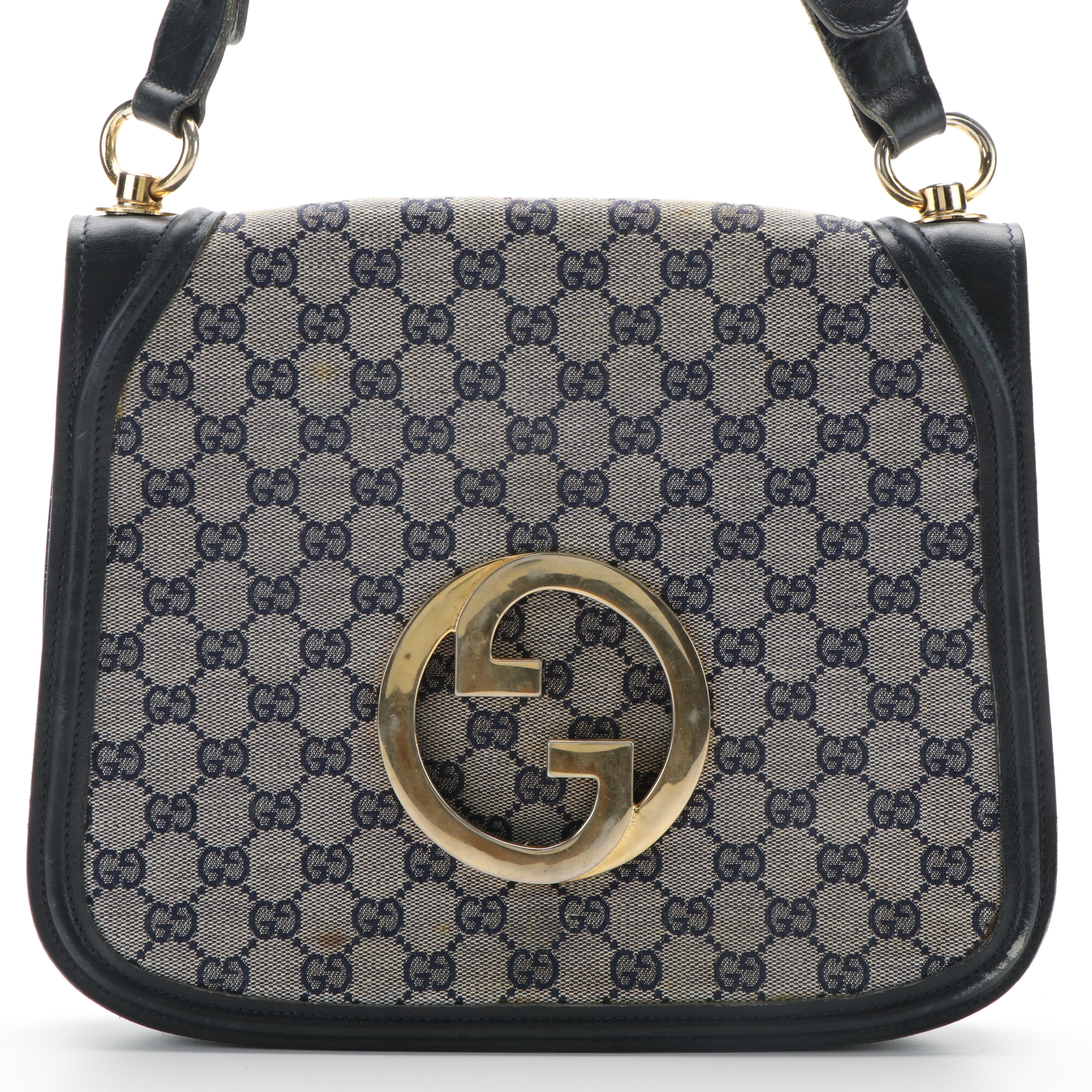 Gucci Canvas and Leather Blondie Shoulder Bag