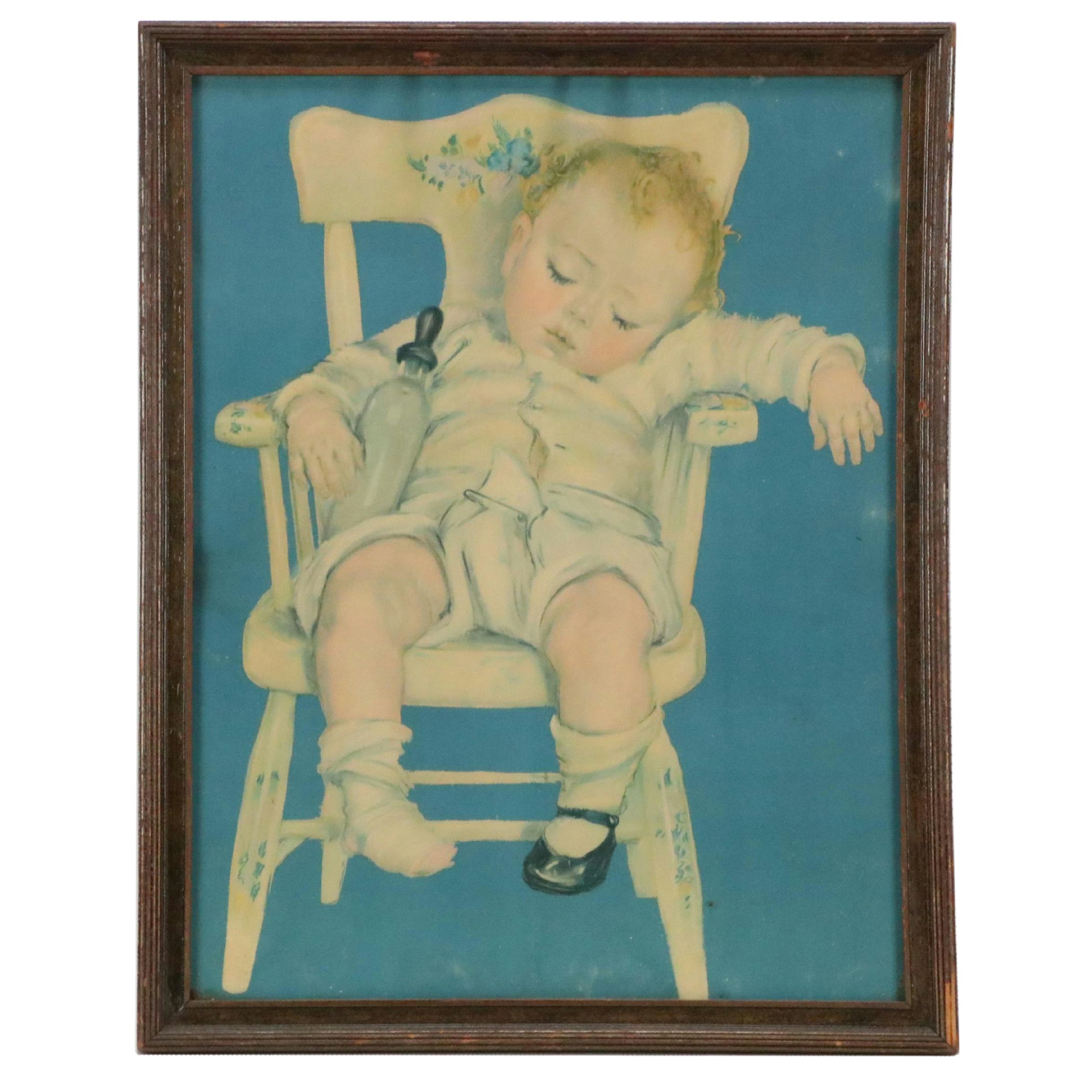 Offset Lithograph After Maud Tousey Fangel "End of a Perfect Day"