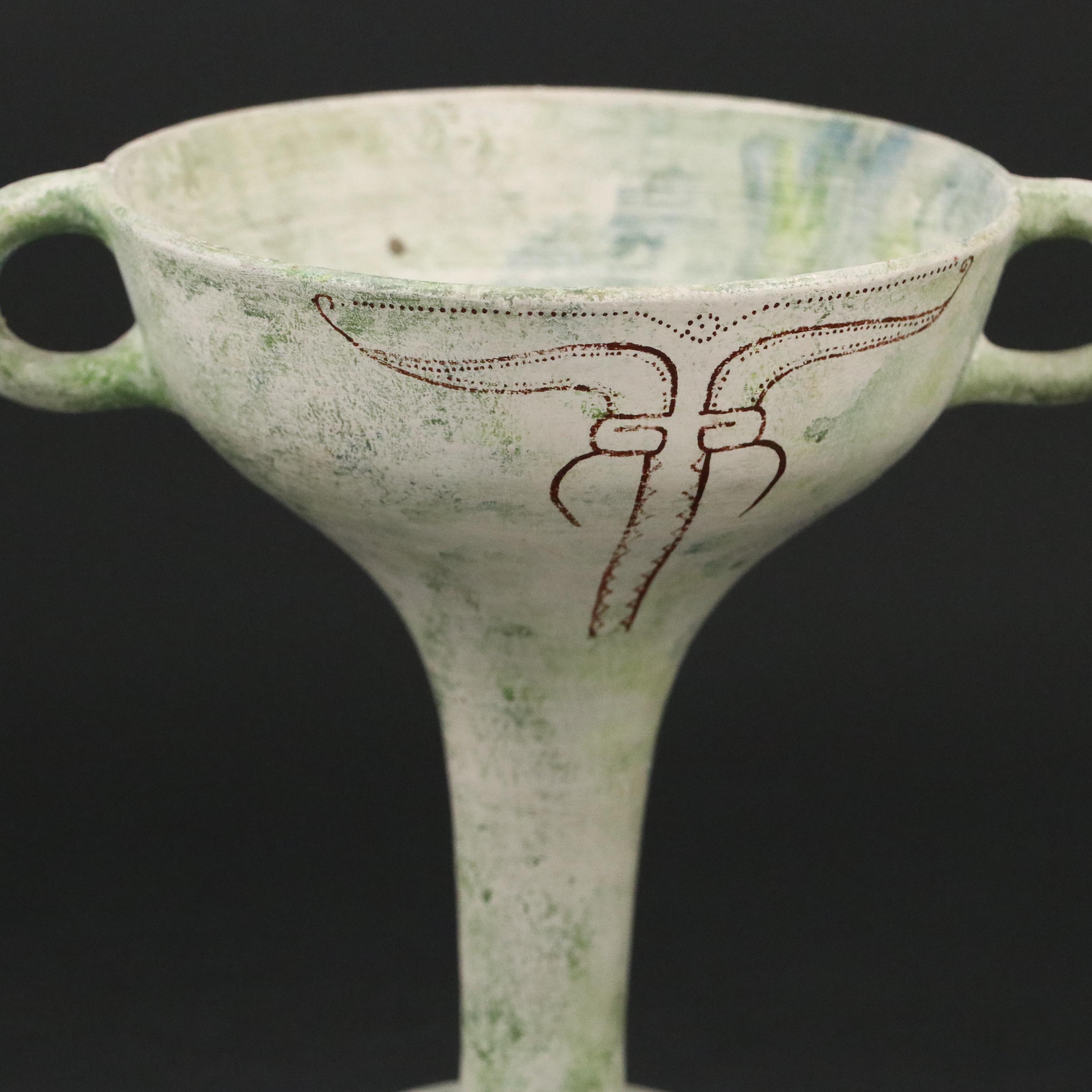 Late Helladic Style Art Pottery Stemmed Cups, 1970