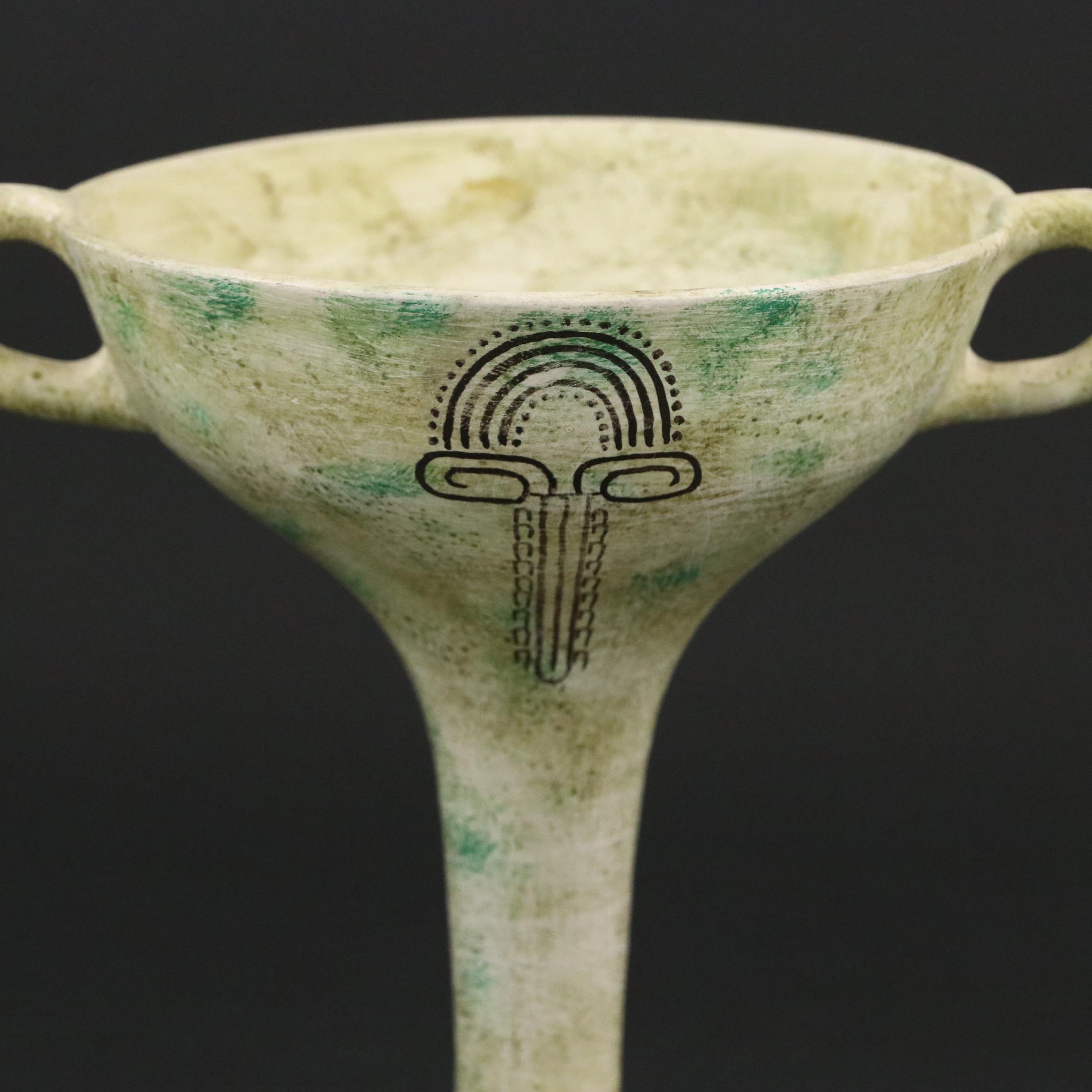 Late Helladic Style Art Pottery Stemmed Cups, 1970