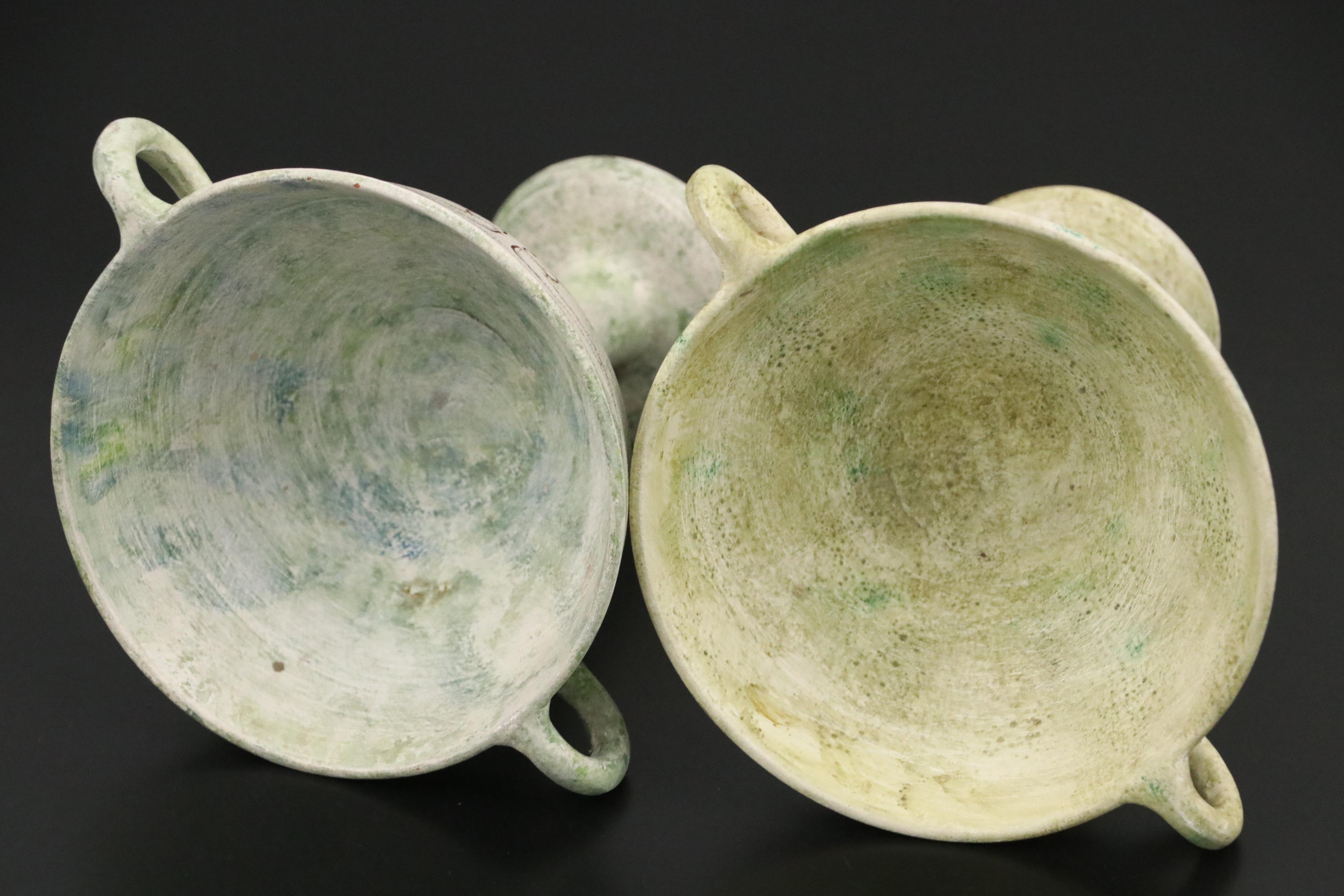 Late Helladic Style Art Pottery Stemmed Cups, 1970