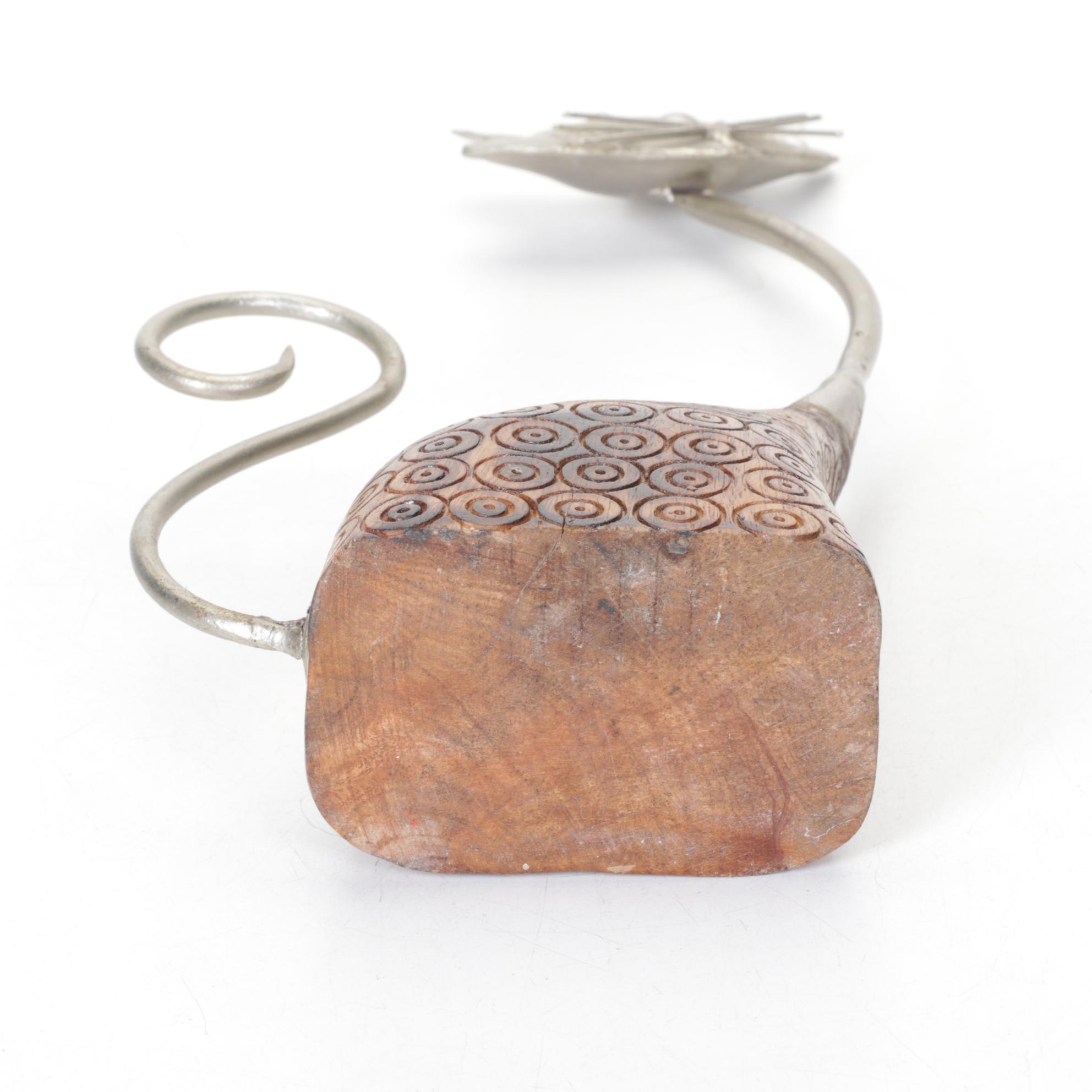 Four Metal Cat Figurines