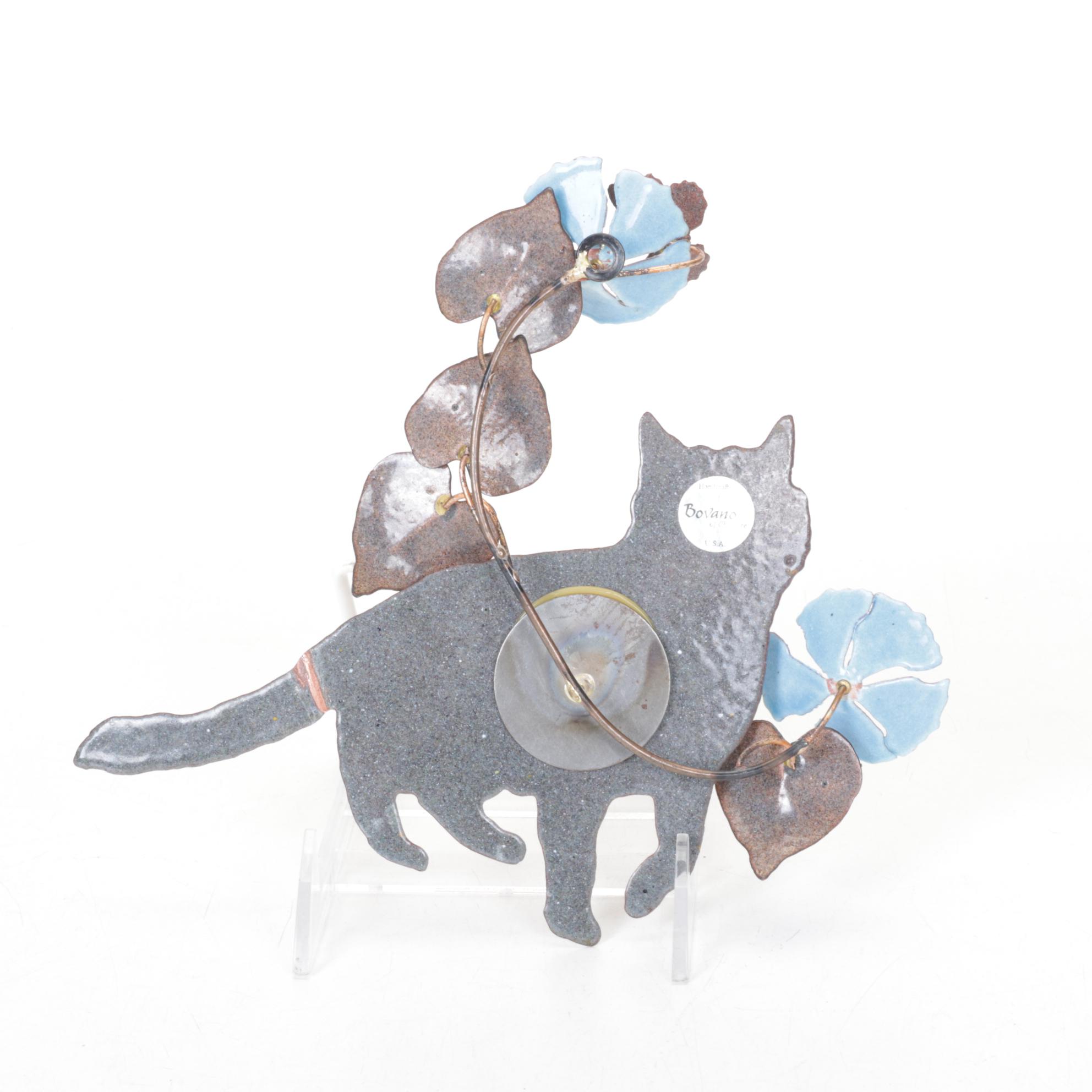Four Metal Cat Figurines