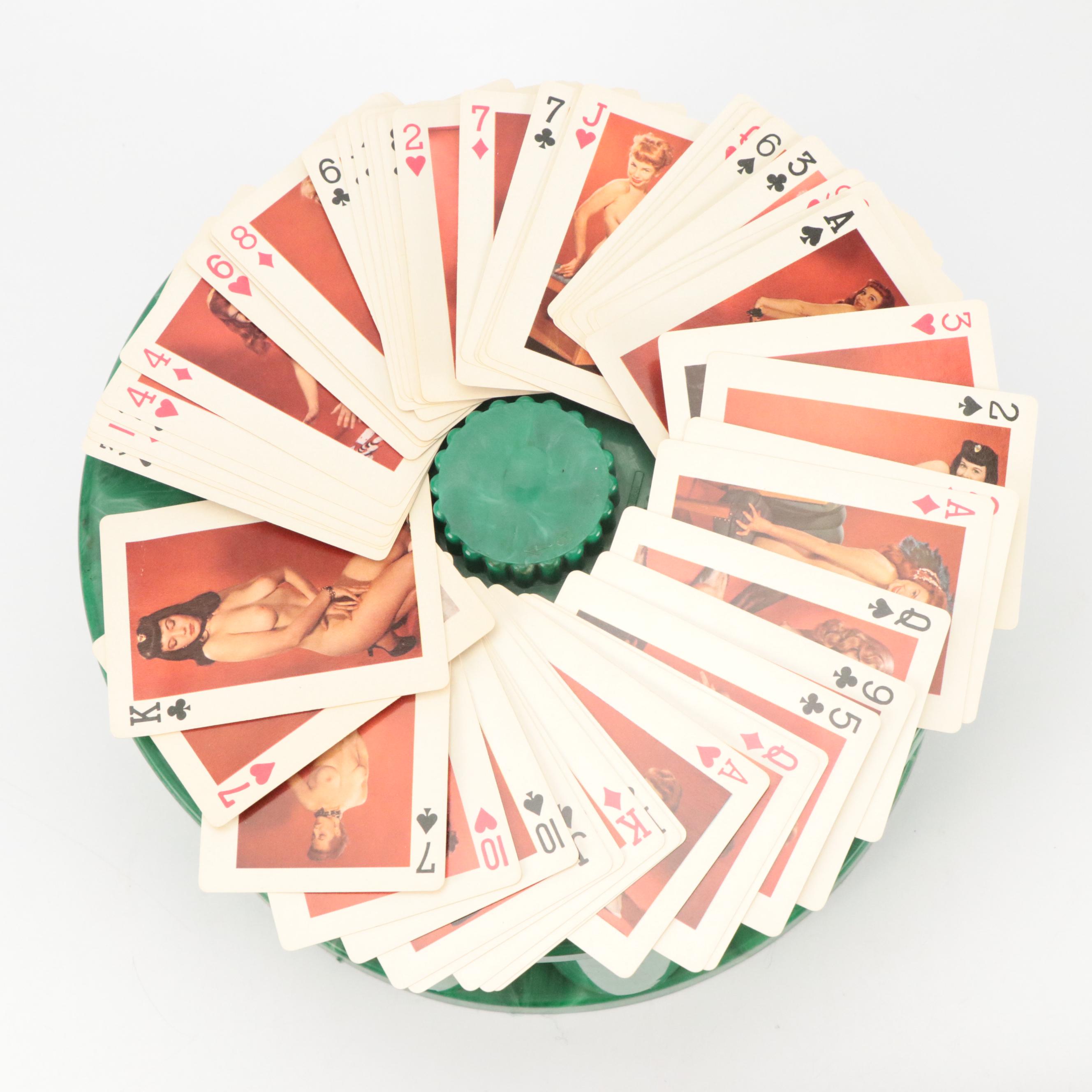 Traveling Multi-Board Game Set with Pinup Playing Cards and Poker Chips