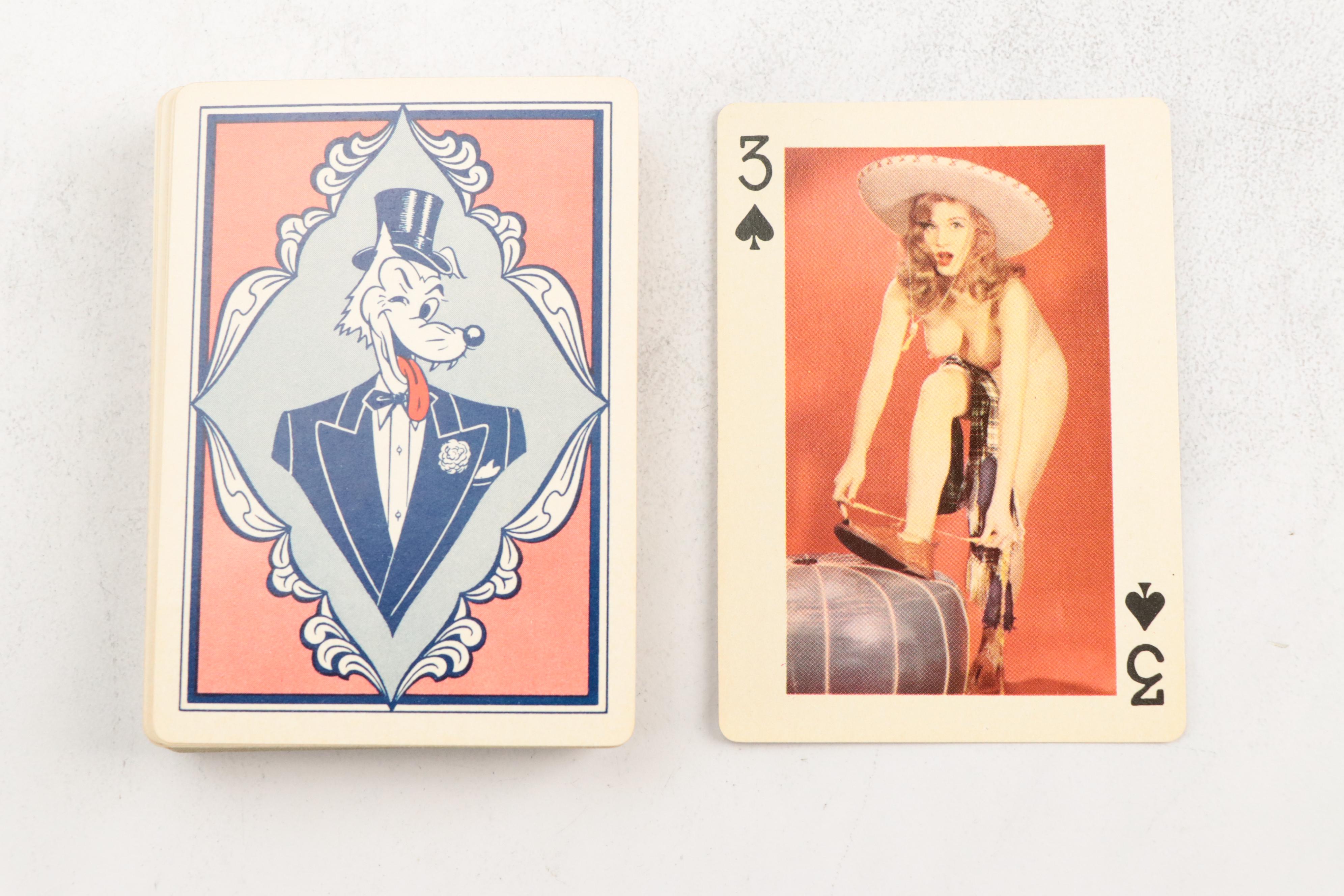 Traveling Multi-Board Game Set with Pinup Playing Cards and Poker Chips