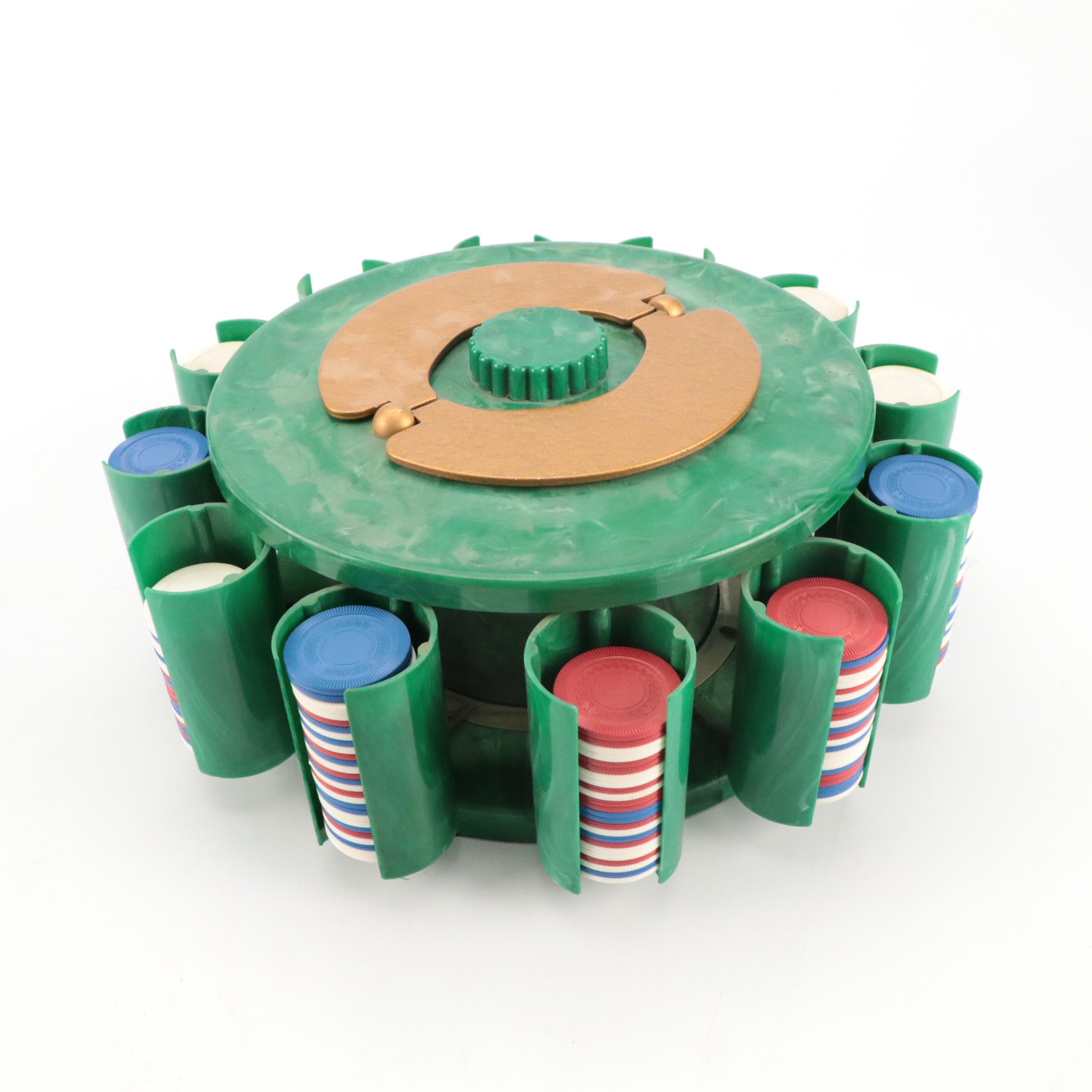 Traveling Multi-Board Game Set with Pinup Playing Cards and Poker Chips