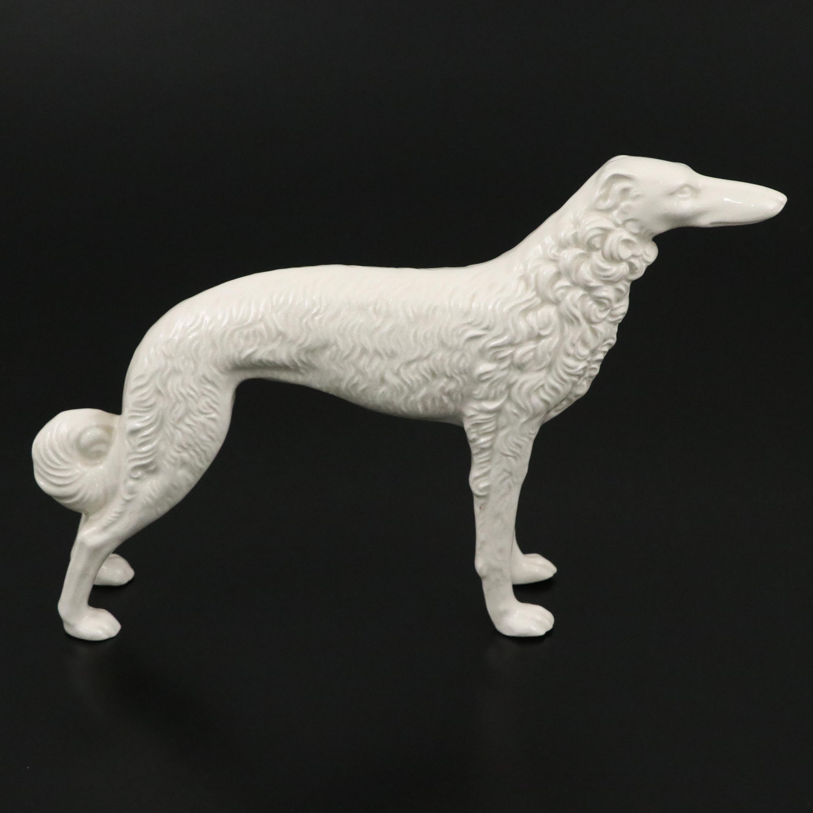 Augarten Austrian Porcelain Greyhound and Kent Art Ware Borzoi Figure