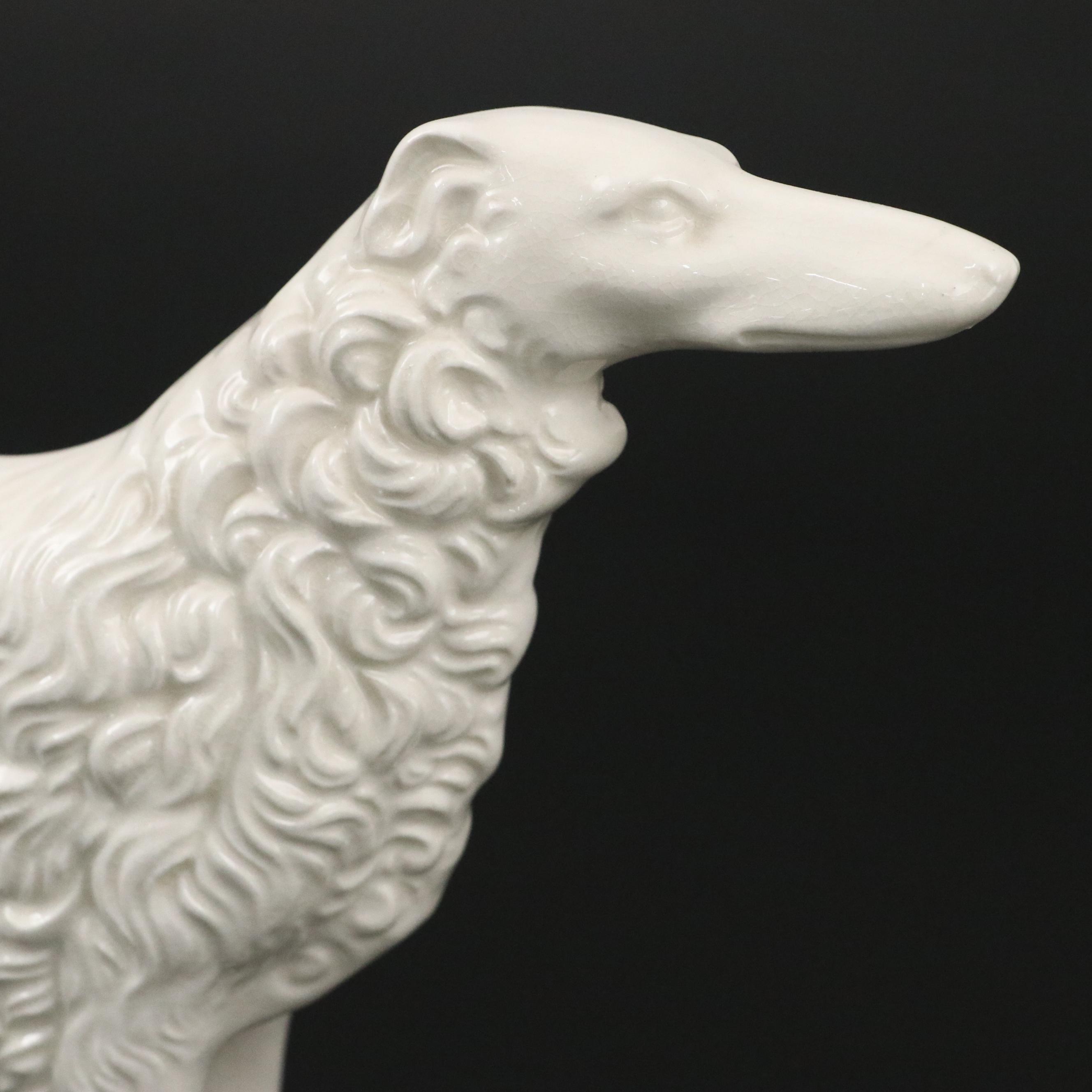 Augarten Austrian Porcelain Greyhound and Kent Art Ware Borzoi Figure