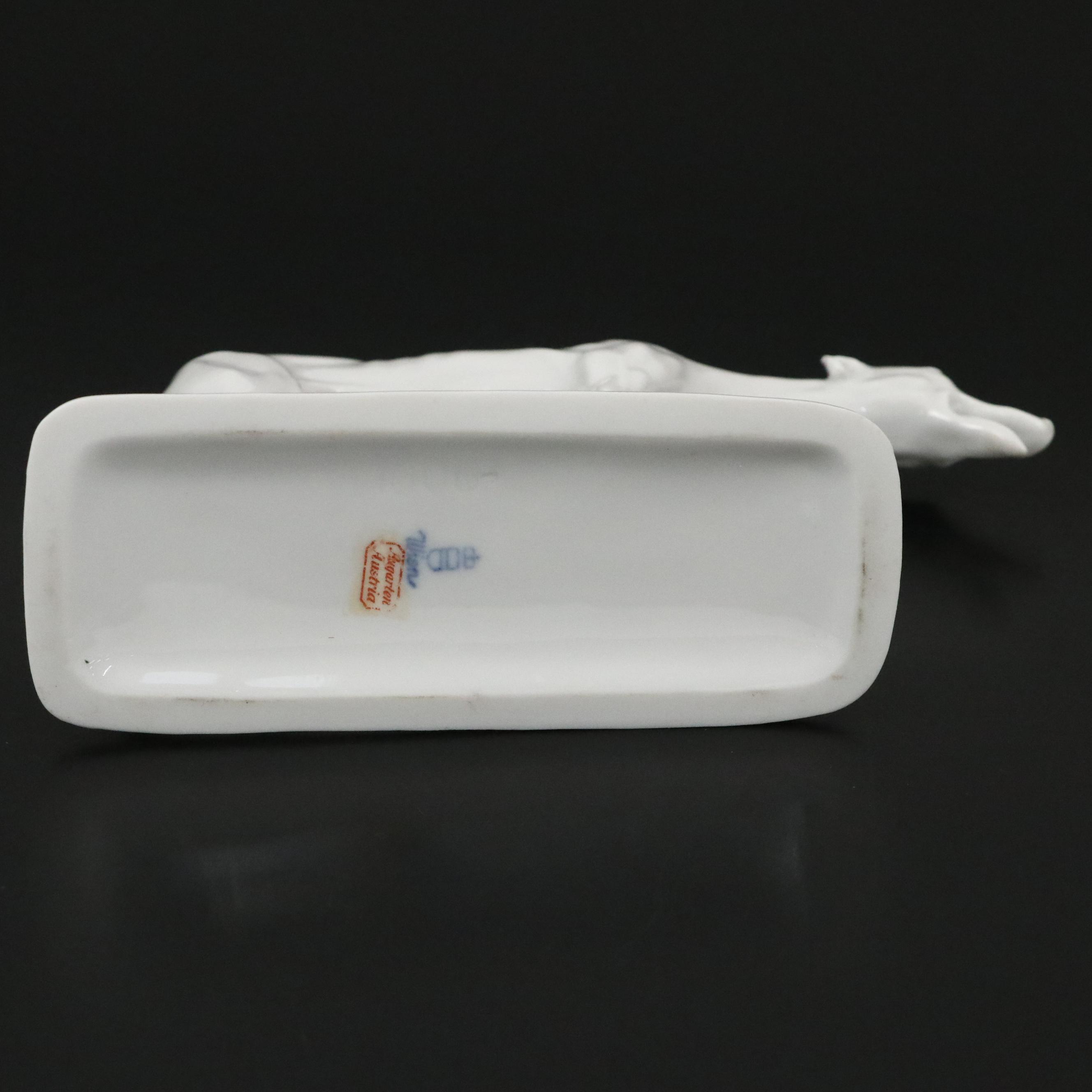 Augarten Austrian Porcelain Greyhound and Kent Art Ware Borzoi Figure