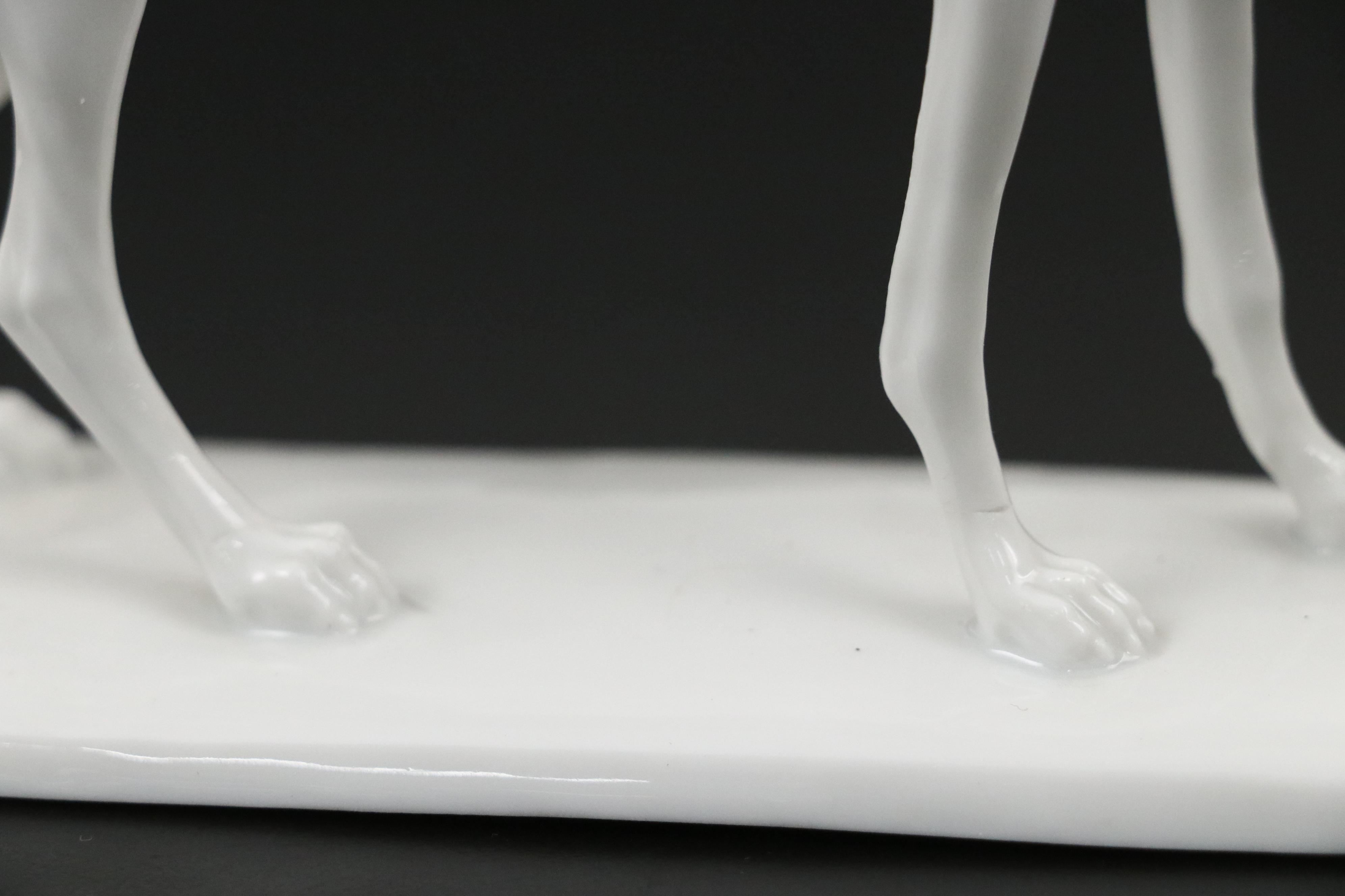 Augarten Austrian Porcelain Greyhound and Kent Art Ware Borzoi Figure