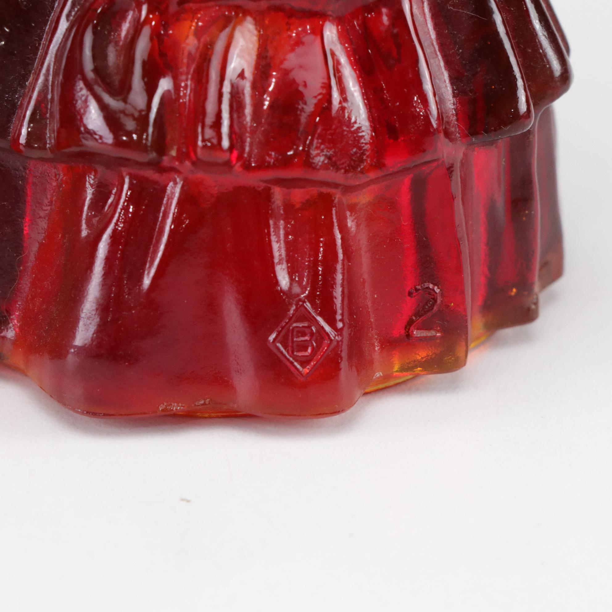 Amberina Southern Belles in Set of Glass Figures by Fenton, Boyd and More