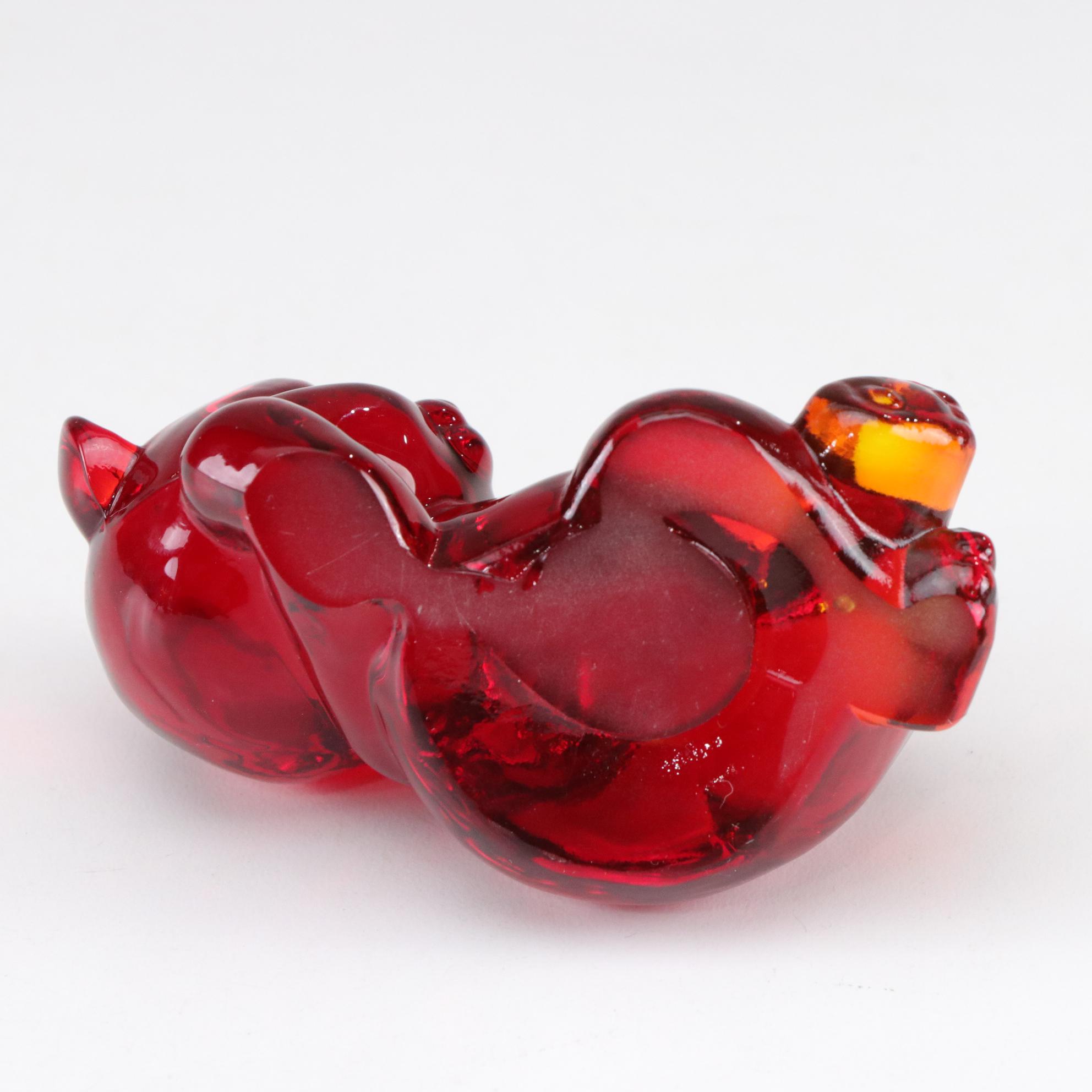 Amberina Southern Belles in Set of Glass Figures by Fenton, Boyd and More