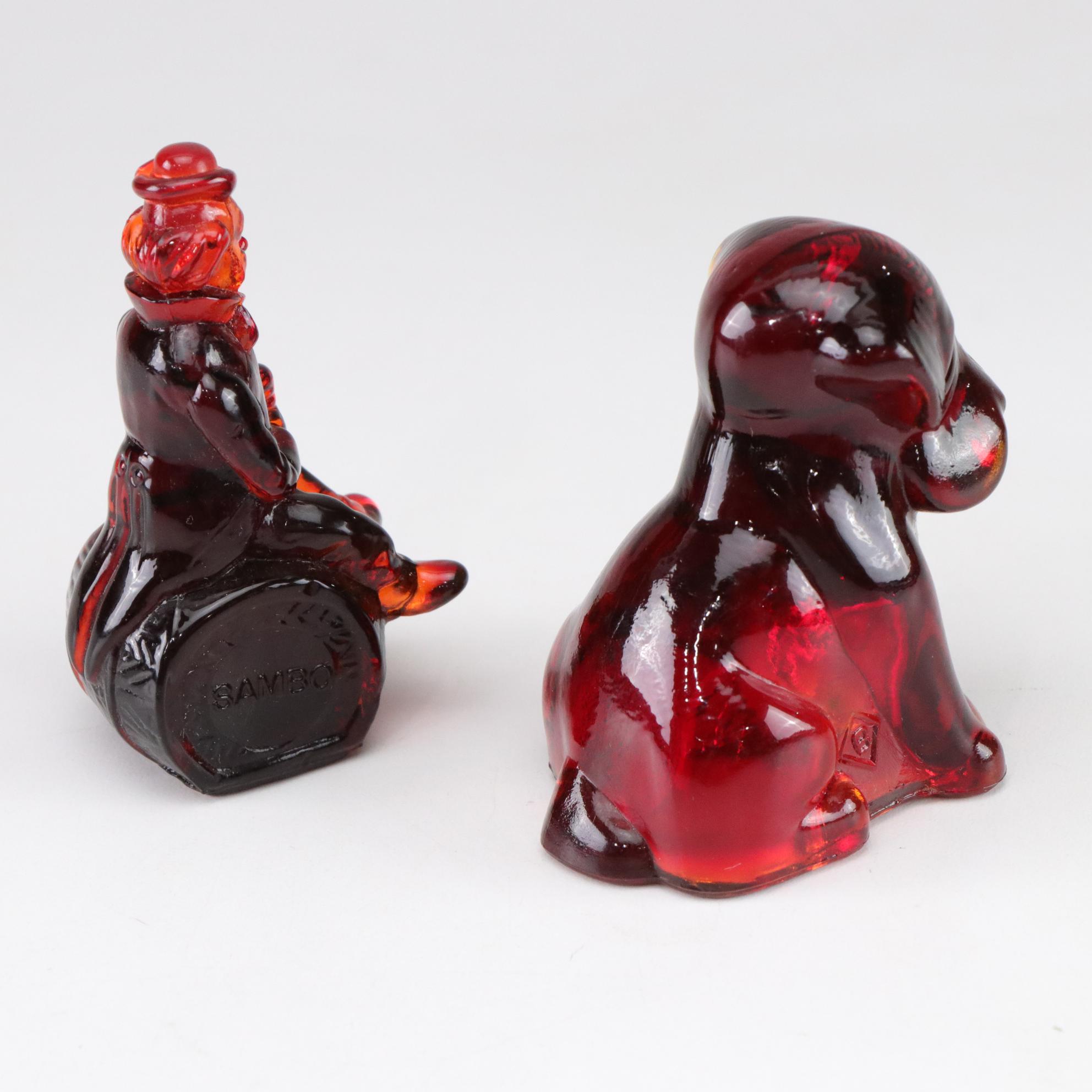 Amberina Southern Belles in Set of Glass Figures by Fenton, Boyd and More
