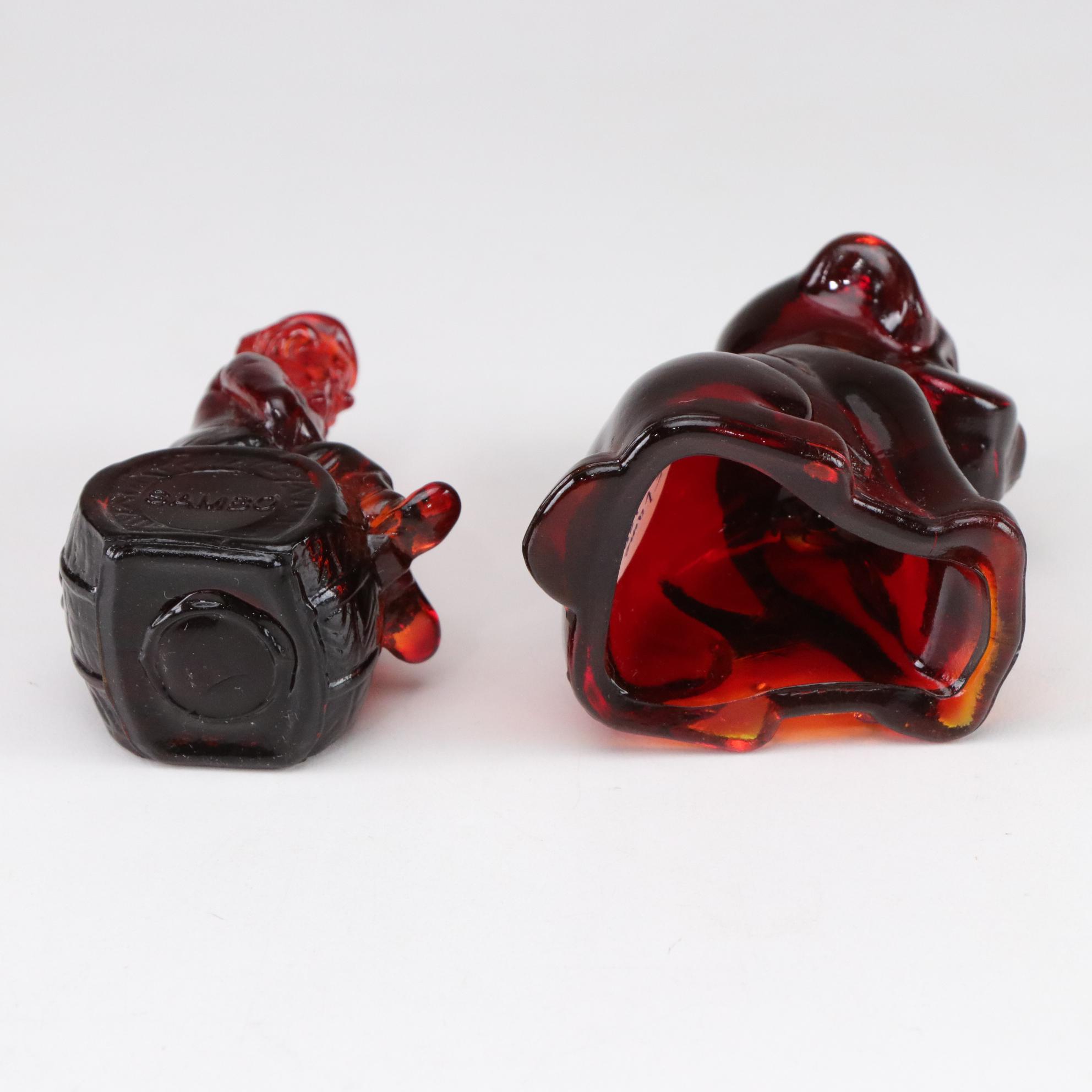 Amberina Southern Belles in Set of Glass Figures by Fenton, Boyd and More