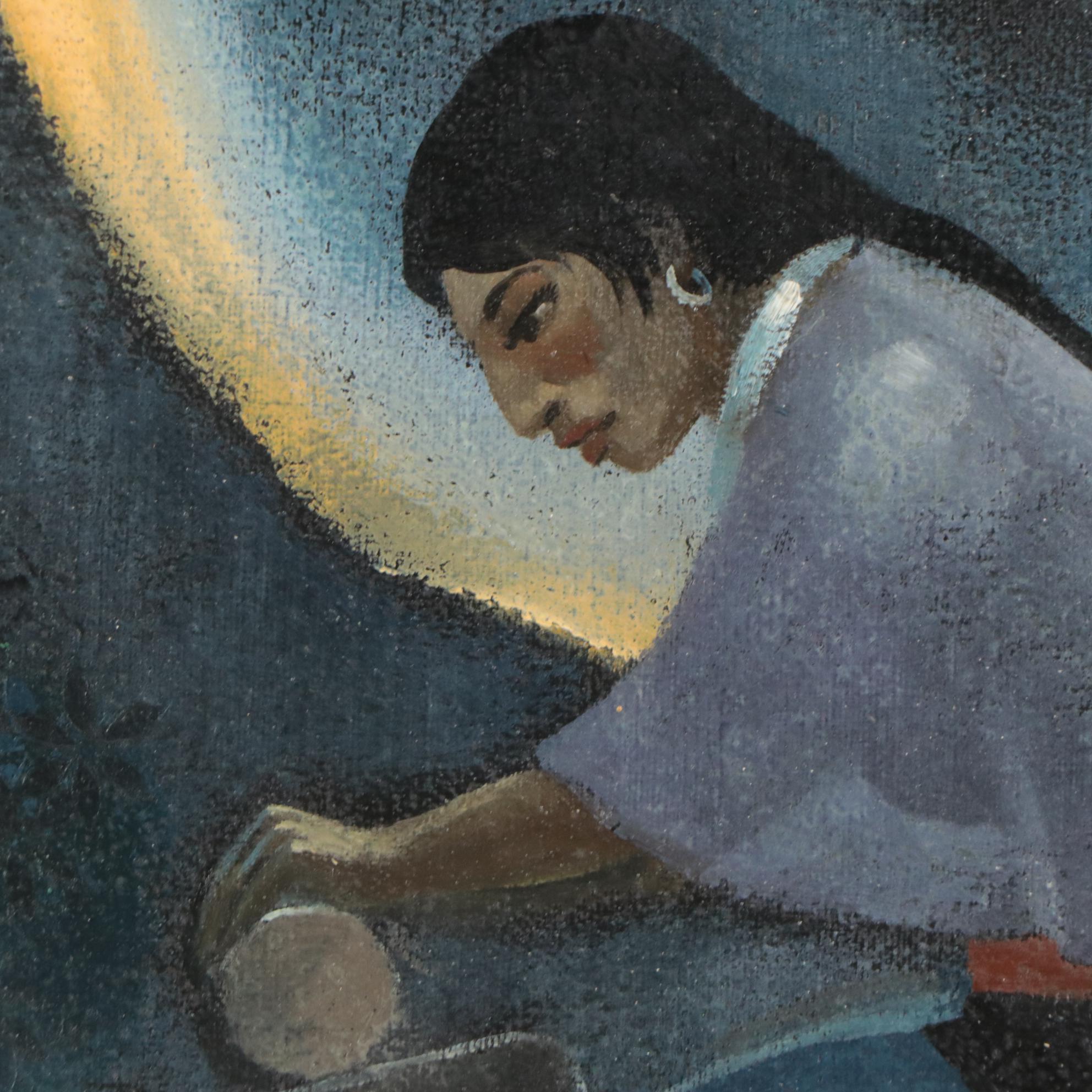 Dale Nichols Oil Painting "Children of the Heart of Heaven" circa 1969