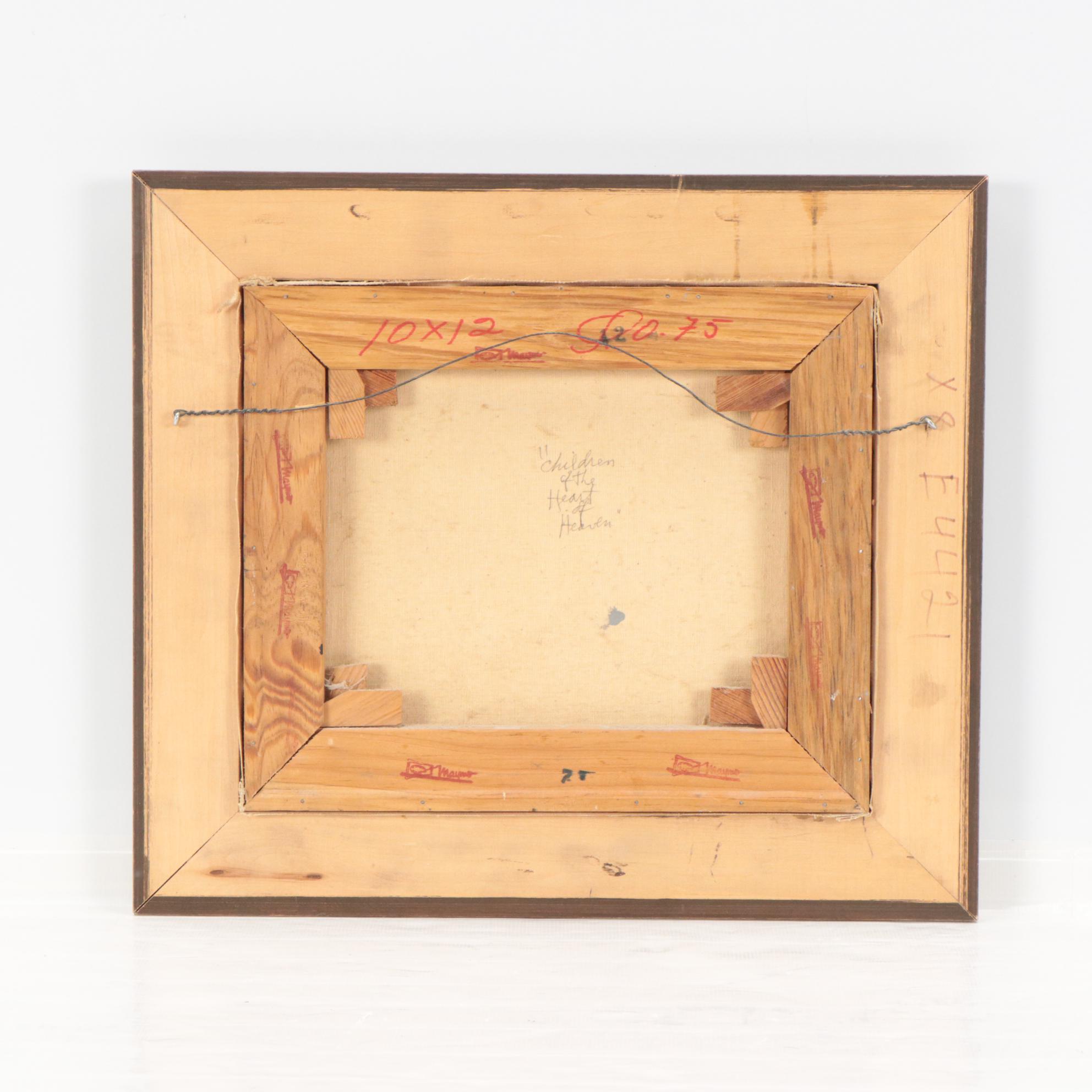 Dale Nichols Oil Painting "Children of the Heart of Heaven" circa 1969