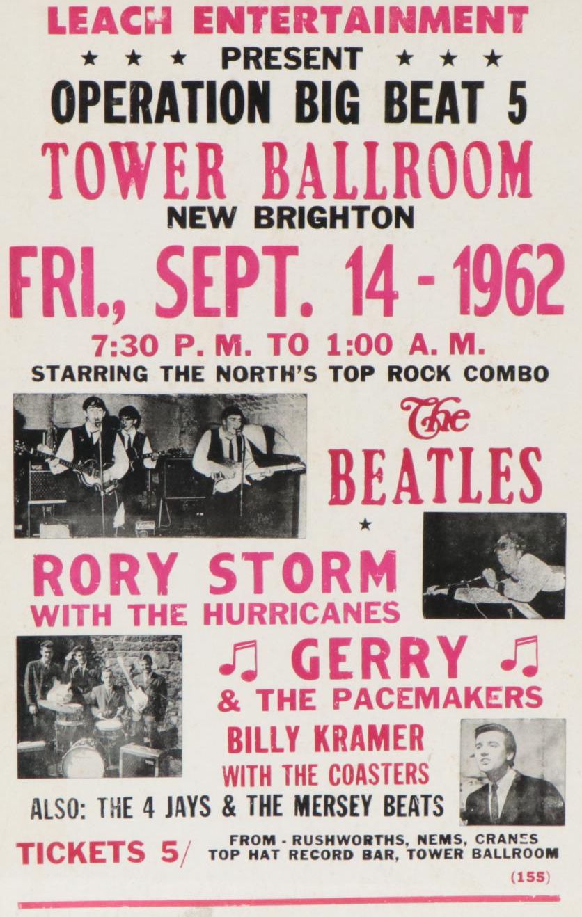 The Beatles at Tower Ballroom Letterpress Concert Poster "Operation Big Beat 5"