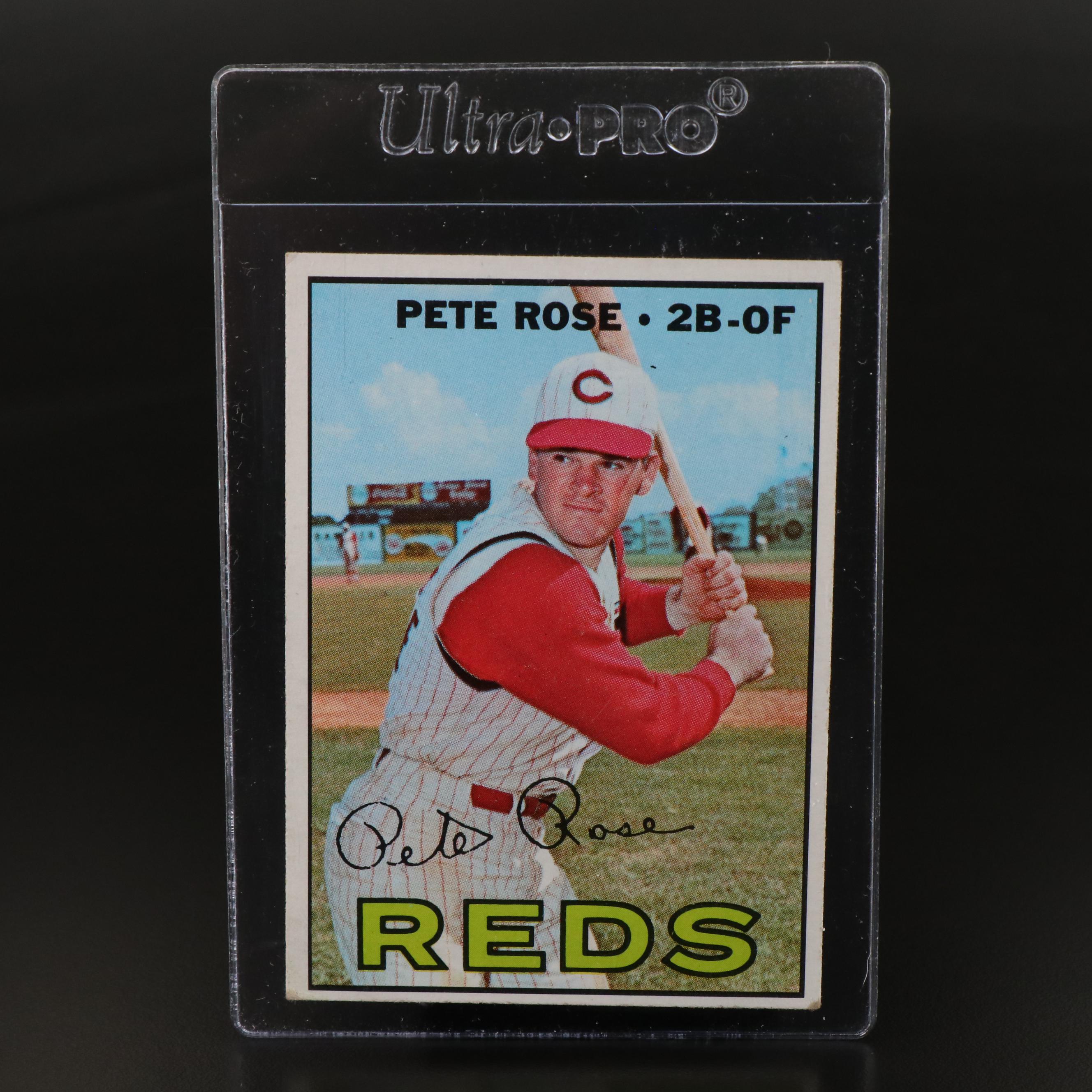1967 Topps Pete Rose Cincinnati Reds Baseball Card