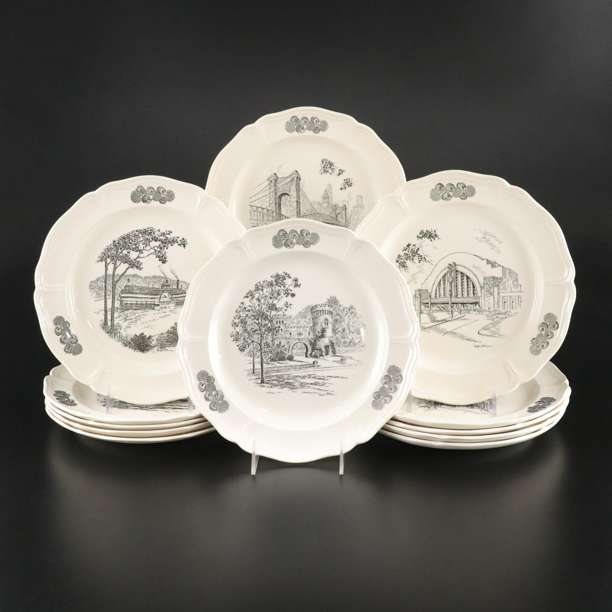Caroline Williams for Wedgwood "Scenes of Cincinnati" Includes "Elsinore Tower"