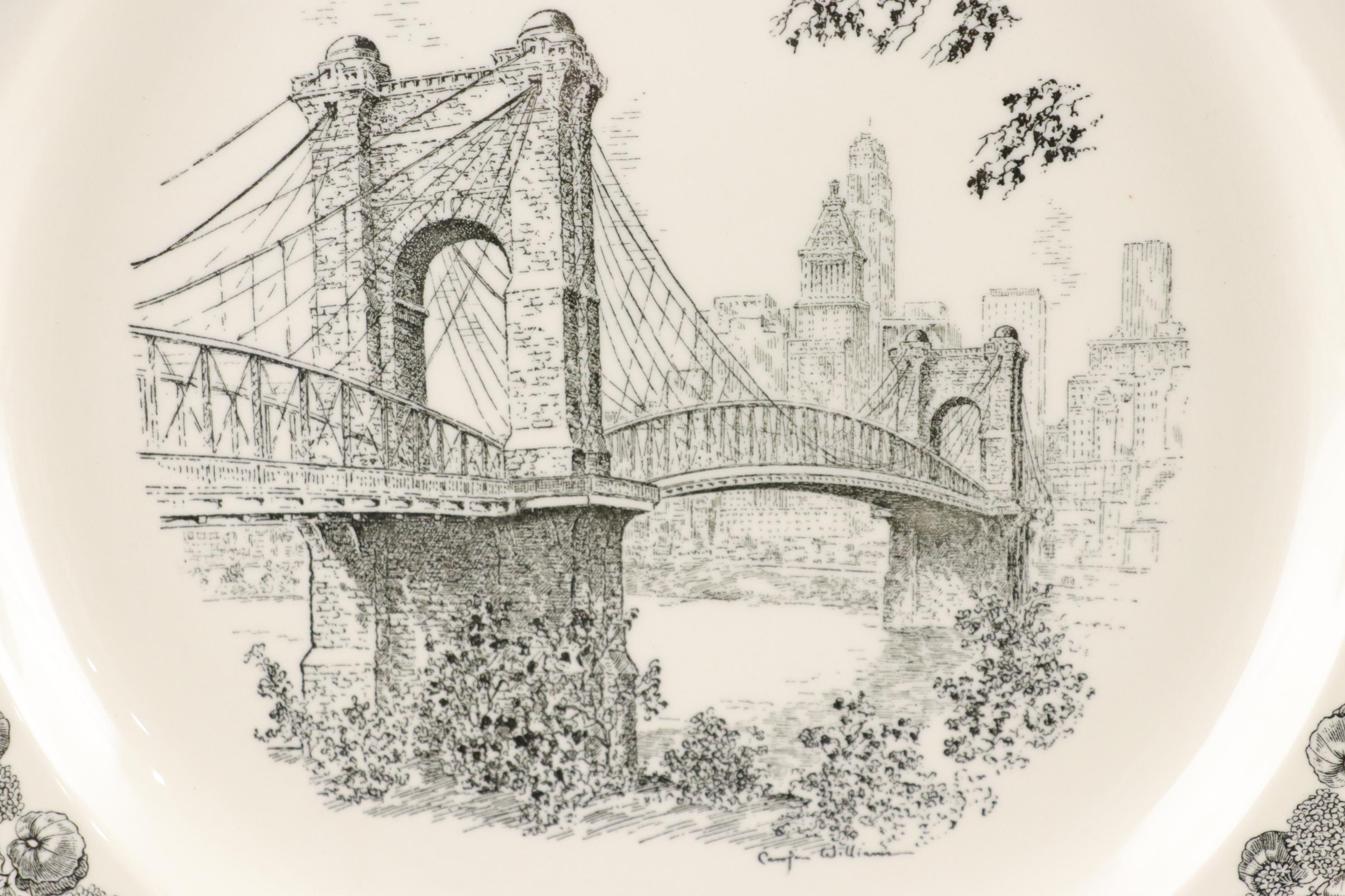 Caroline Williams for Wedgwood "Scenes of Cincinnati" Includes "Elsinore Tower"