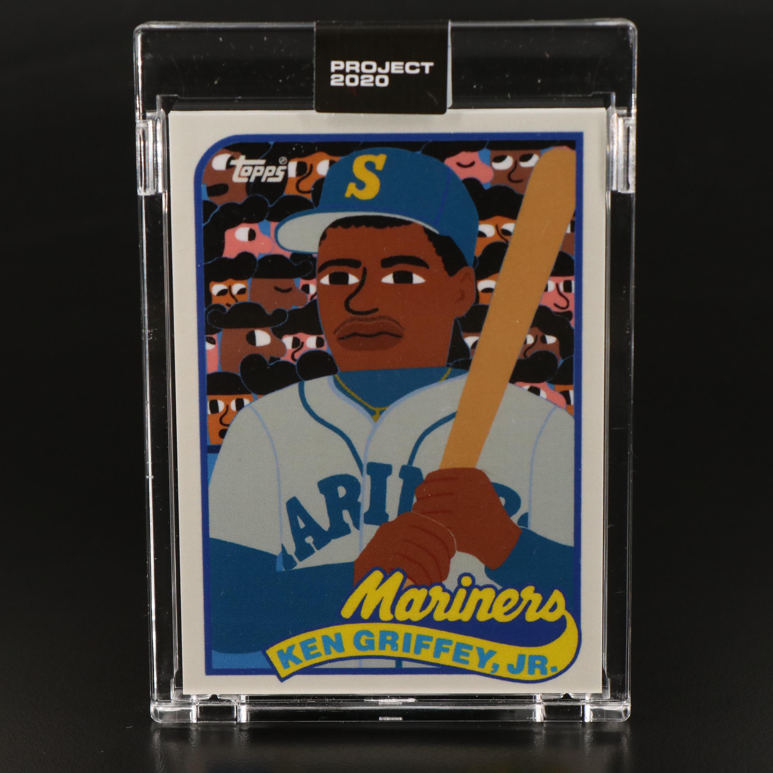 1989 Fleer Ken Griffey Jr. Slabbed Rookie Card with Project 2020 Card