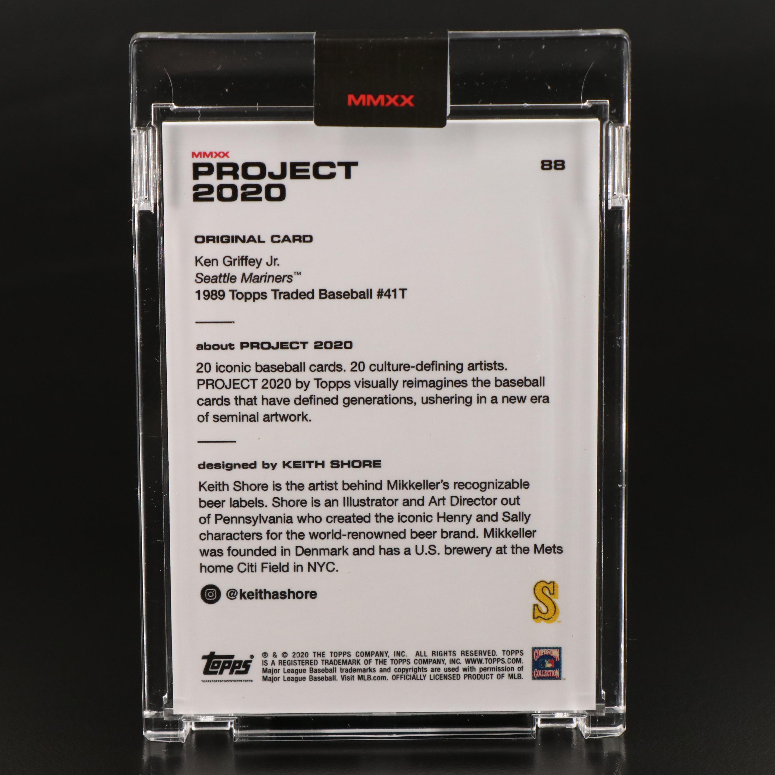 1989 Fleer Ken Griffey Jr. Slabbed Rookie Card with Project 2020 Card