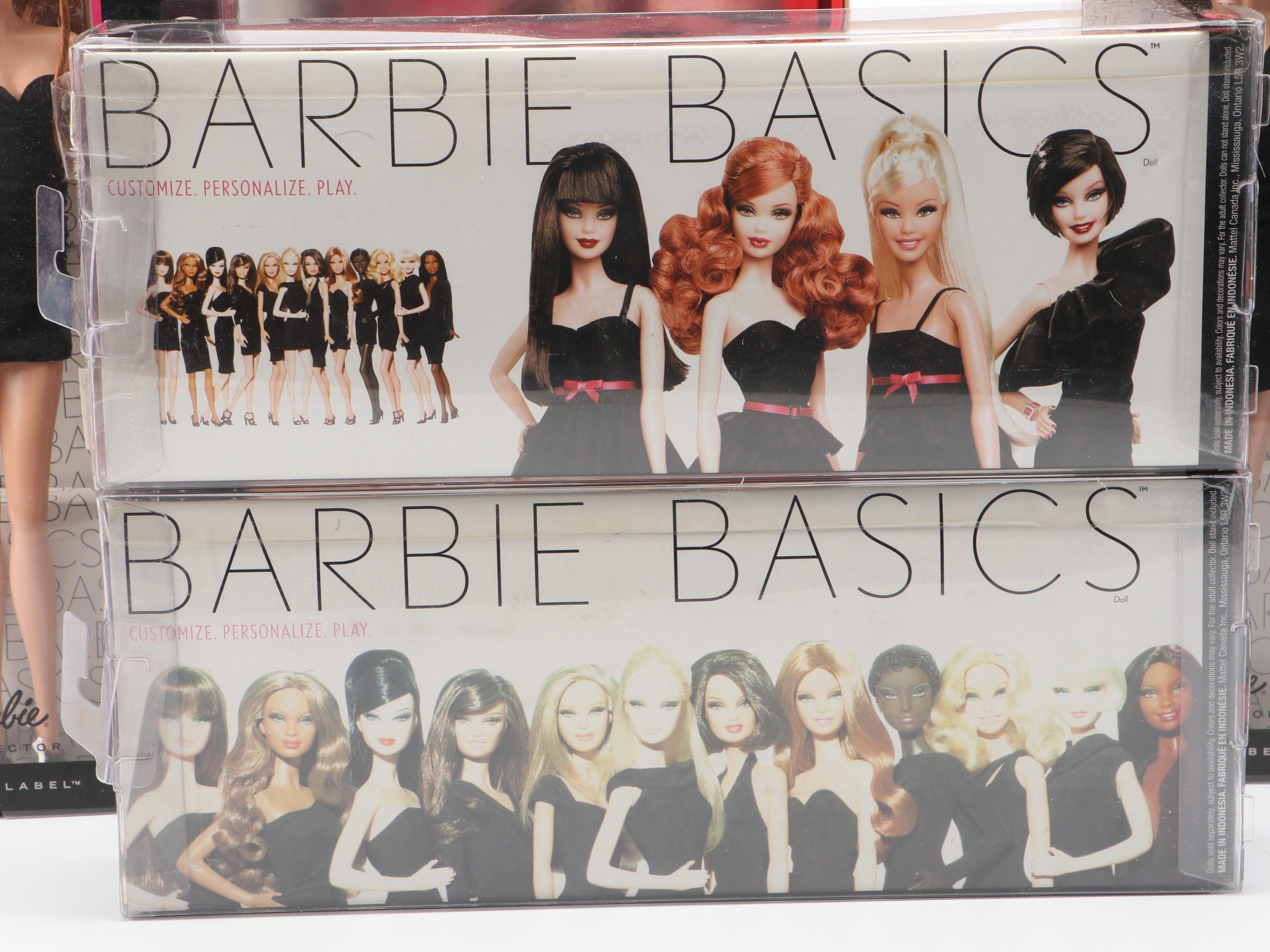 Mattel Christian Louboutin Collector Shoes and Barbie Basics Black Label Dolls