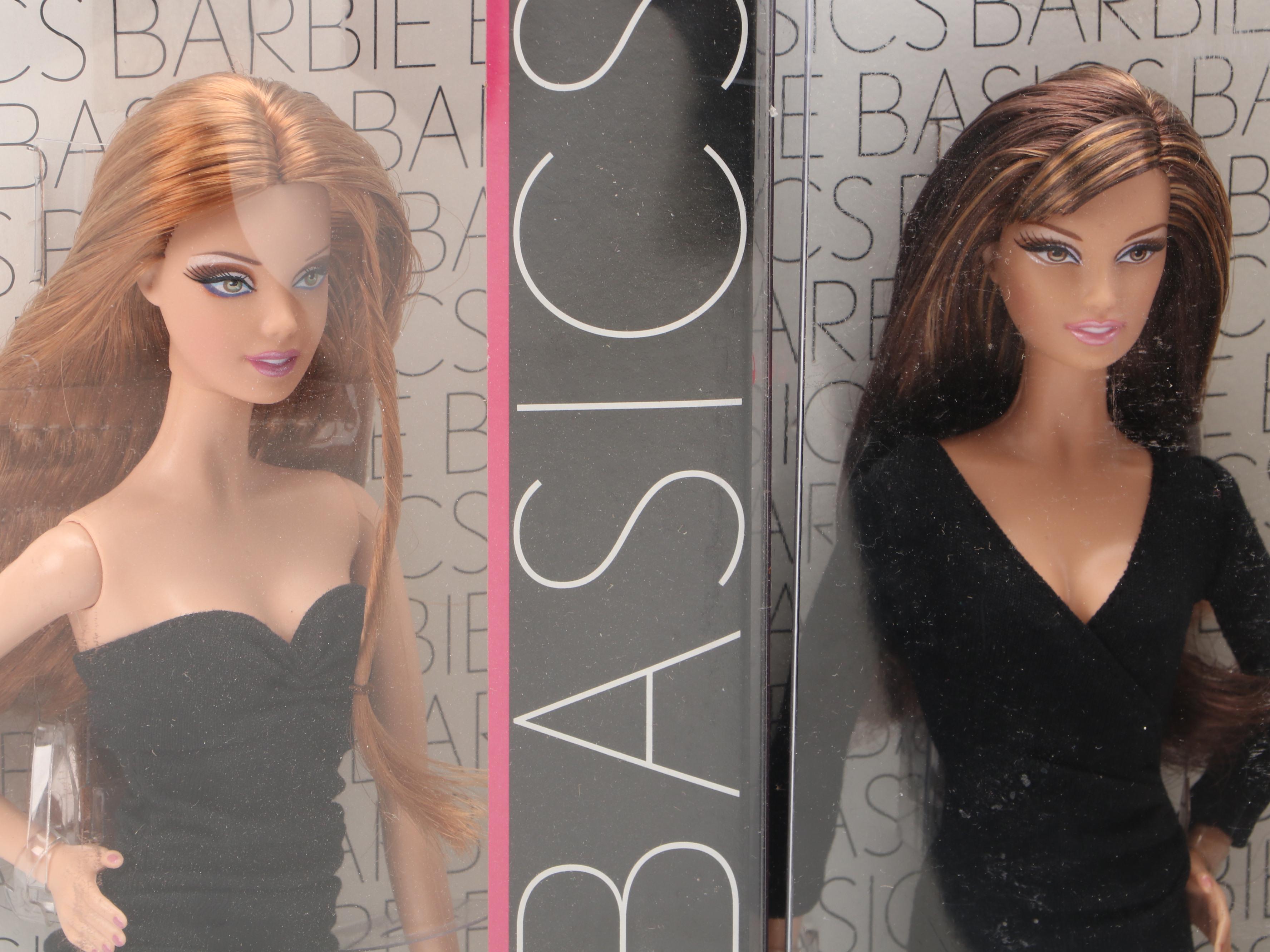 Mattel Christian Louboutin Collector Shoes and Barbie Basics Black Label Dolls
